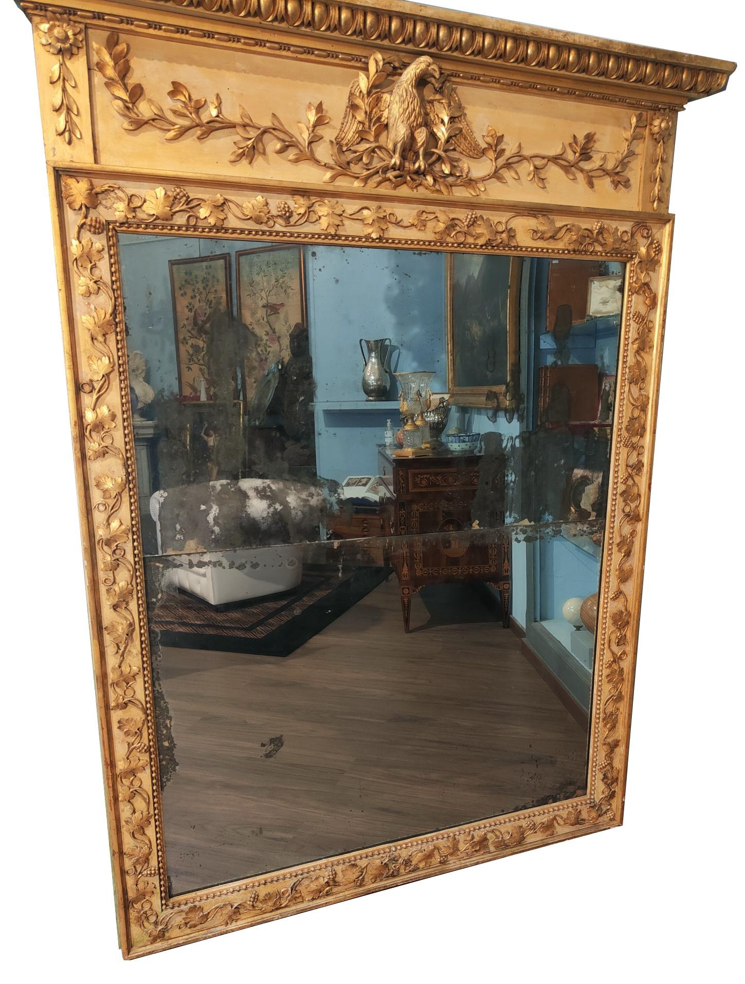 Important and Large Neoclassical Mirror For Sale 1