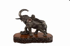 Important and Monumental Japanese Bronze Okimono – Sano Takachika