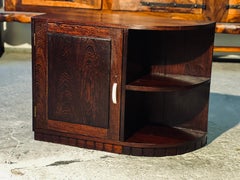 Important and original Pair of Art Deco bedside tables in Palm wood 1930, ivory