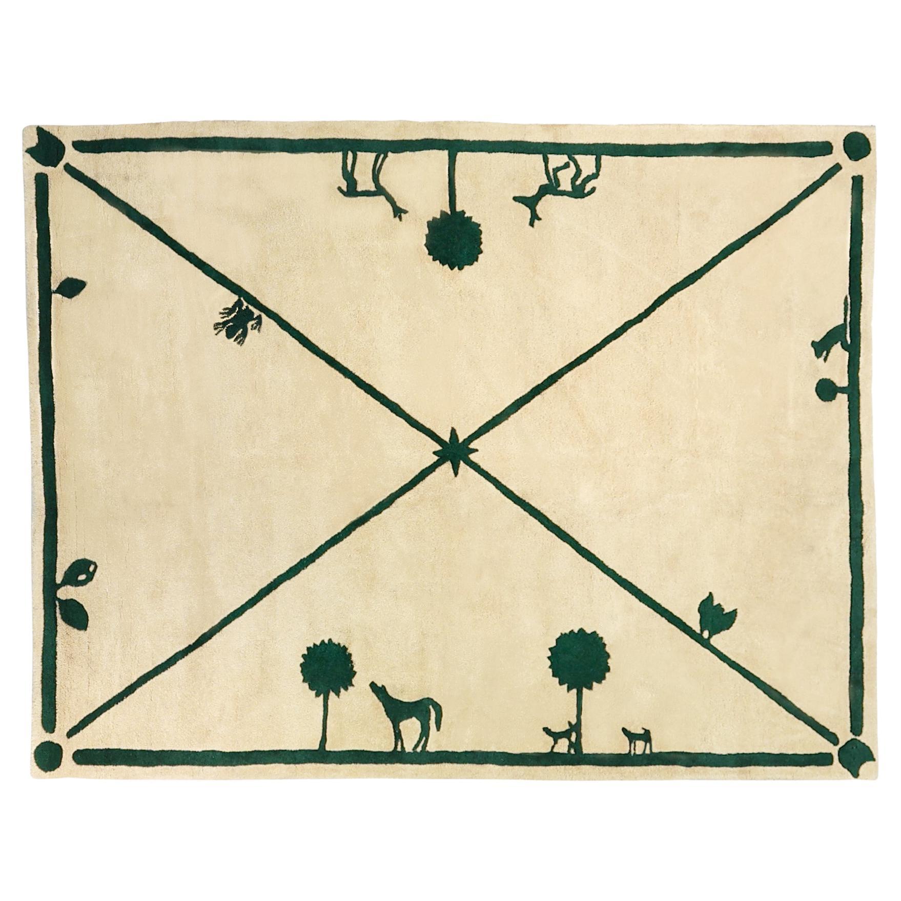 Important et original tapis de Diego Giacometti lui-même Epreuve d'atelier