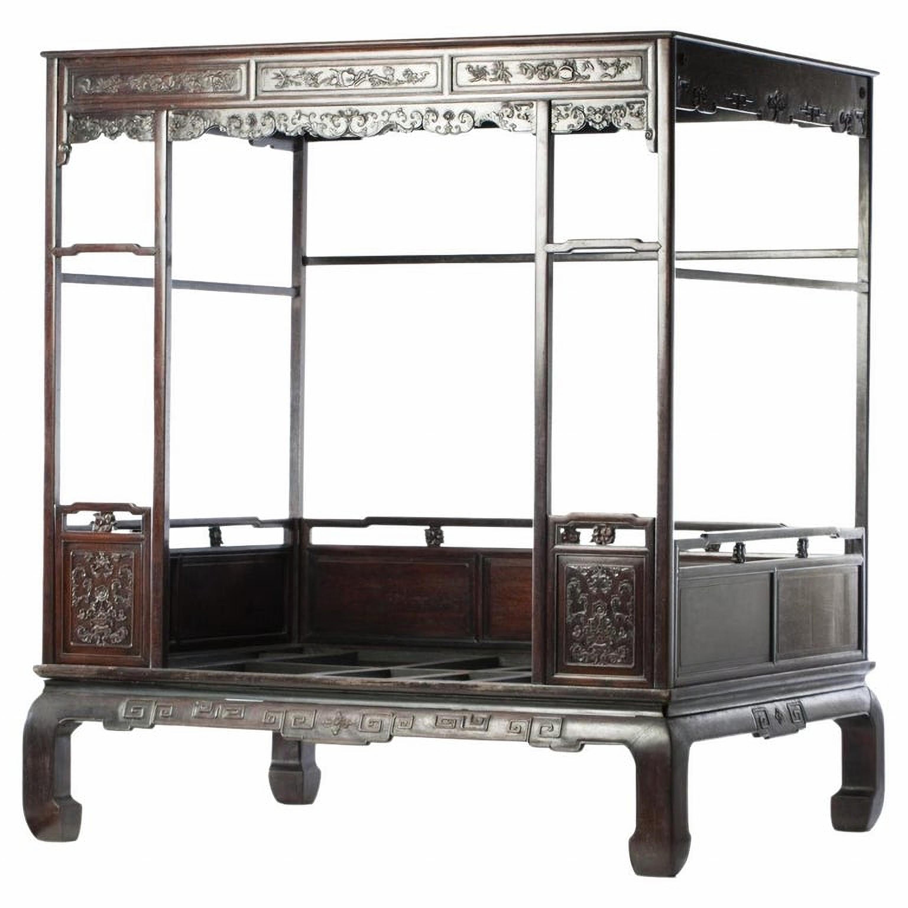 Important and Rare Canopy Bed of the Guangxu Reign In Good Condition For Sale In Madrid, ES