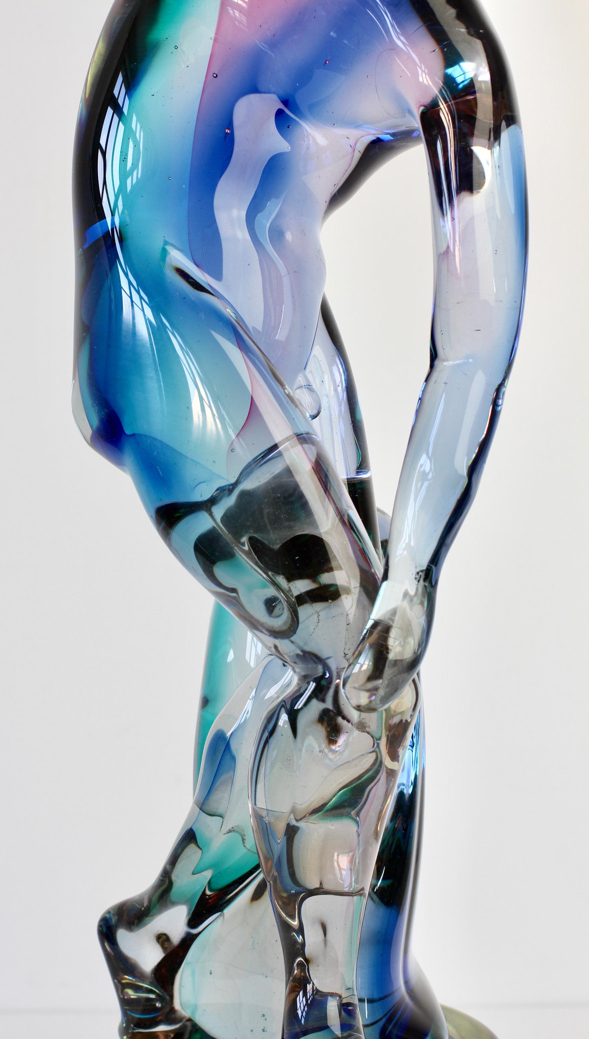 Important and Rare Ermanno Nason for Cenedese Italian Murano Glass Sculpture 10