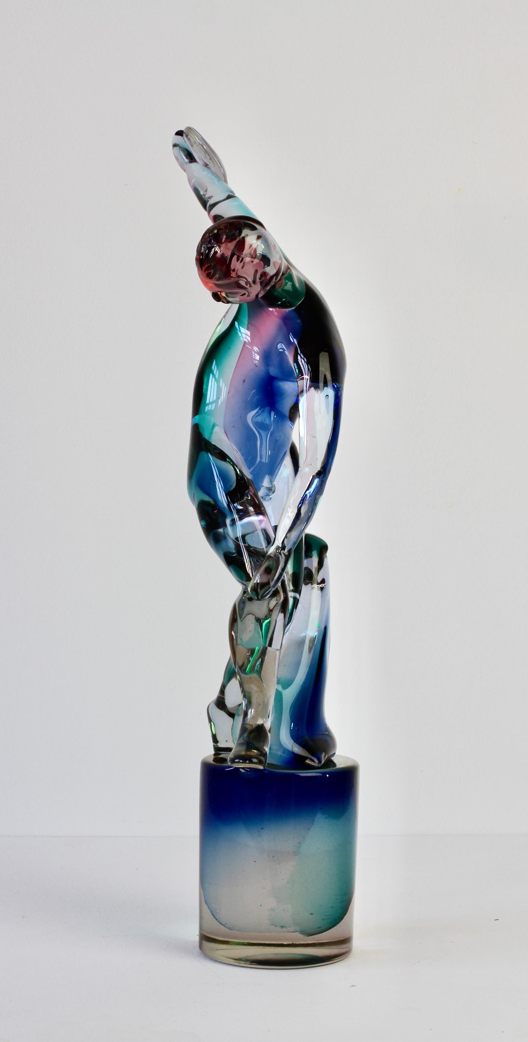 Important and Rare Ermanno Nason for Cenedese Italian Murano Glass Sculpture 1