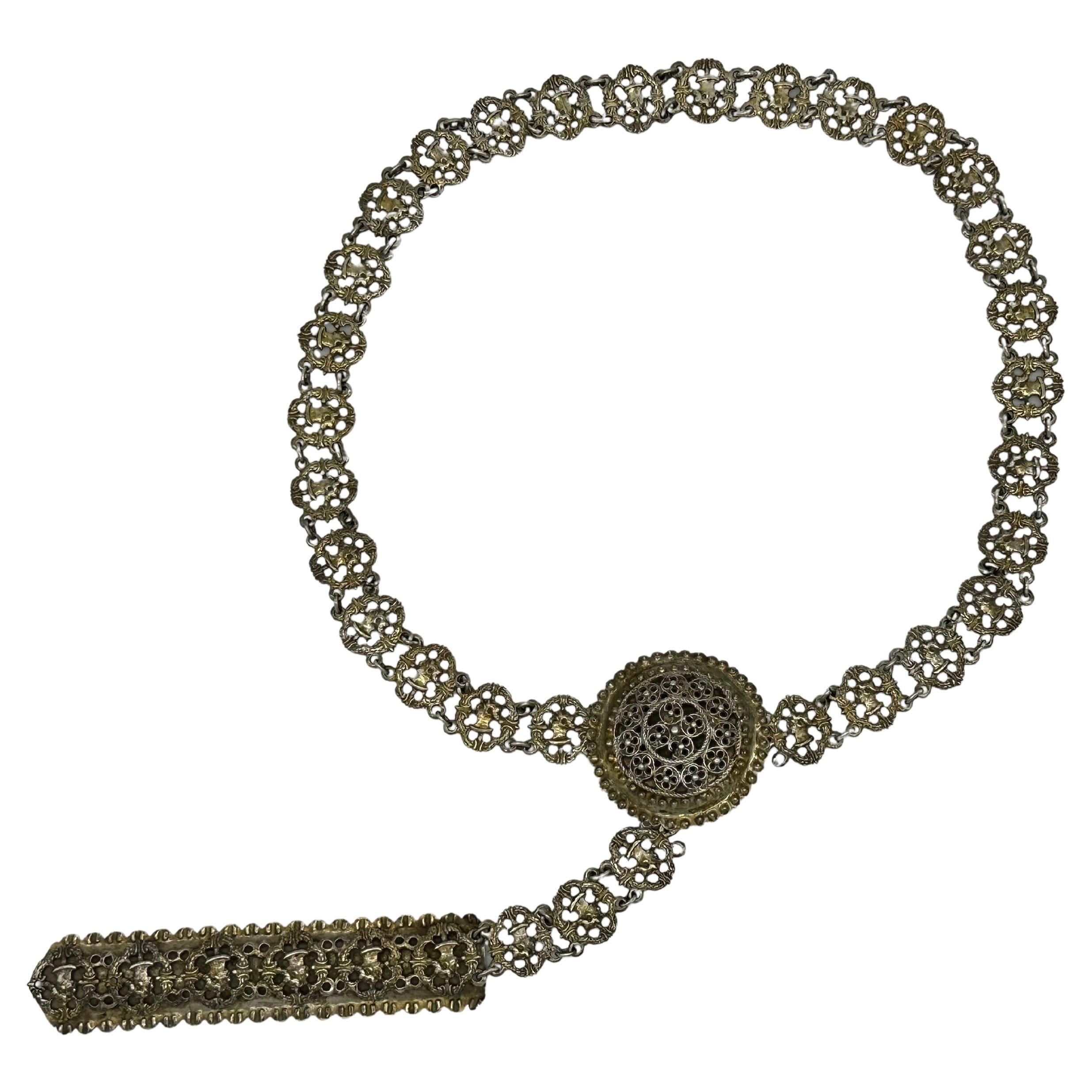 Importante et rare ceinture de mariage Sivlonot/séparation en argent juif, Francfort 1707-1723  en vente