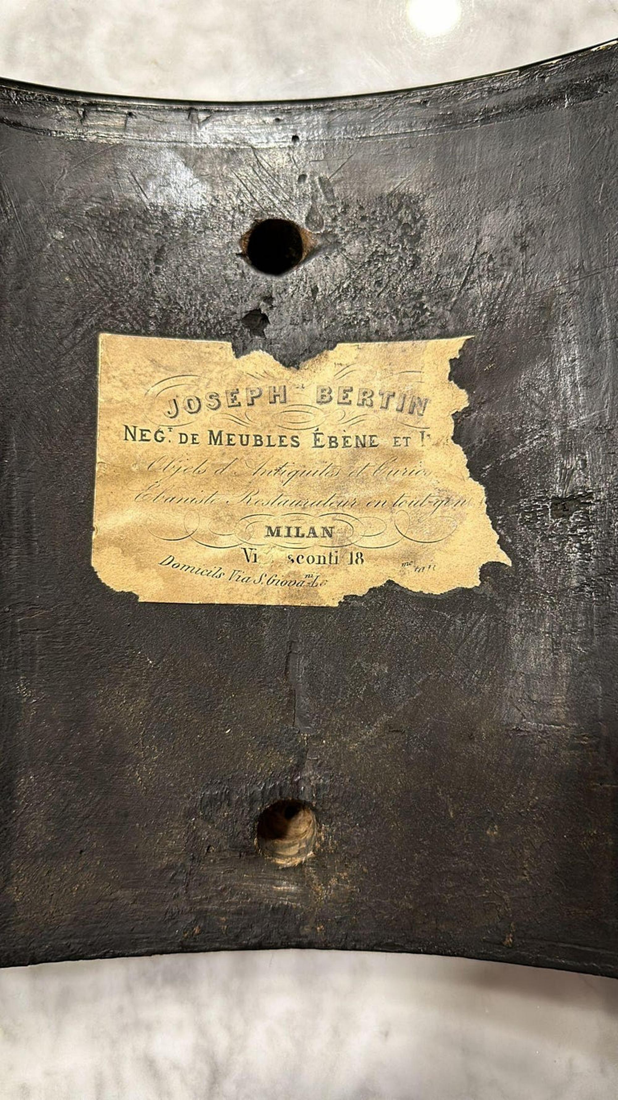 Importante e rara scrivania Joseph Bertin - Milano - Ebene del XIX secolo in vendita 8
