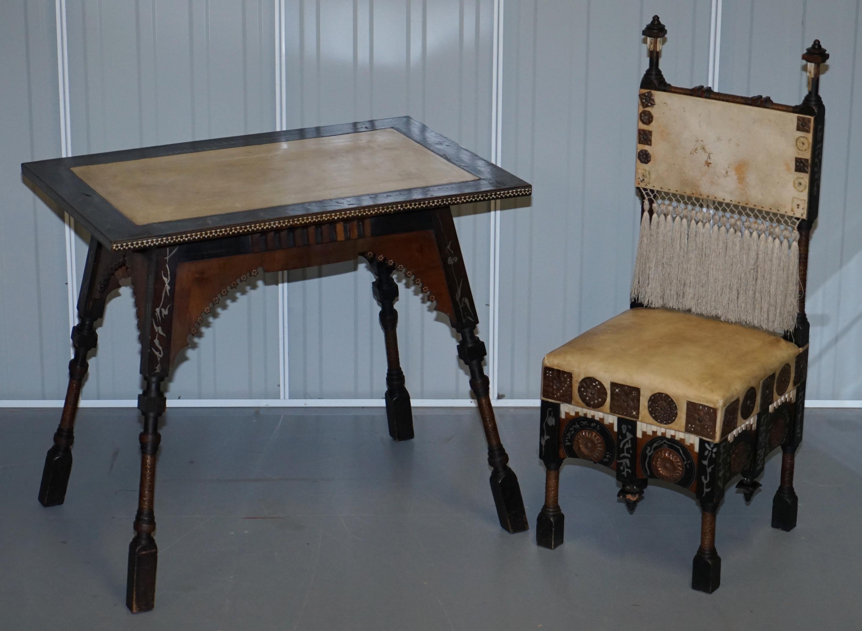 We are delighted to offer for sale this exceptionally rare and important original circa 1900 Carlo Bugatti throne chair

This chair is special, designed by Carlo Bugatti, Italy around 1900, it’s a walnut ebonised throne chair, partly ebonized,