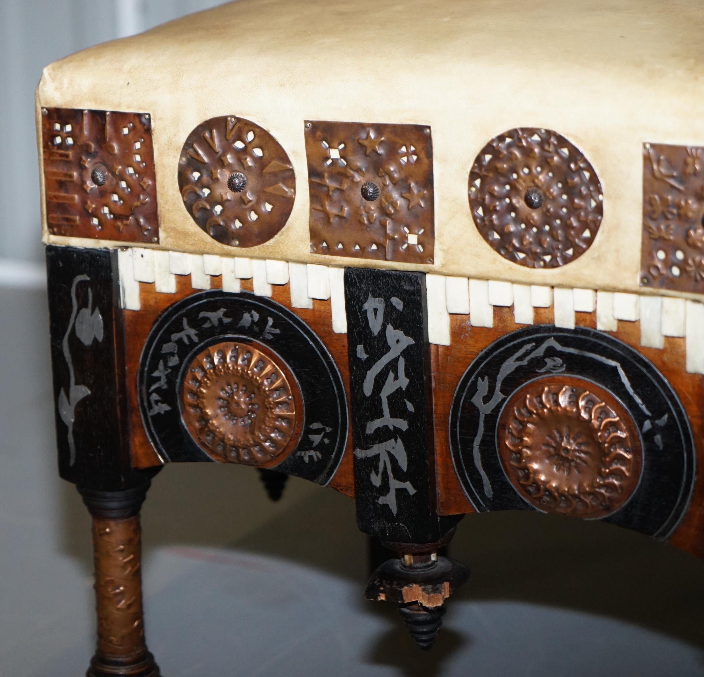 Goatskin Important and Rare Original circa 1900 Carlo Bugatti Occasional Chair Ebonised