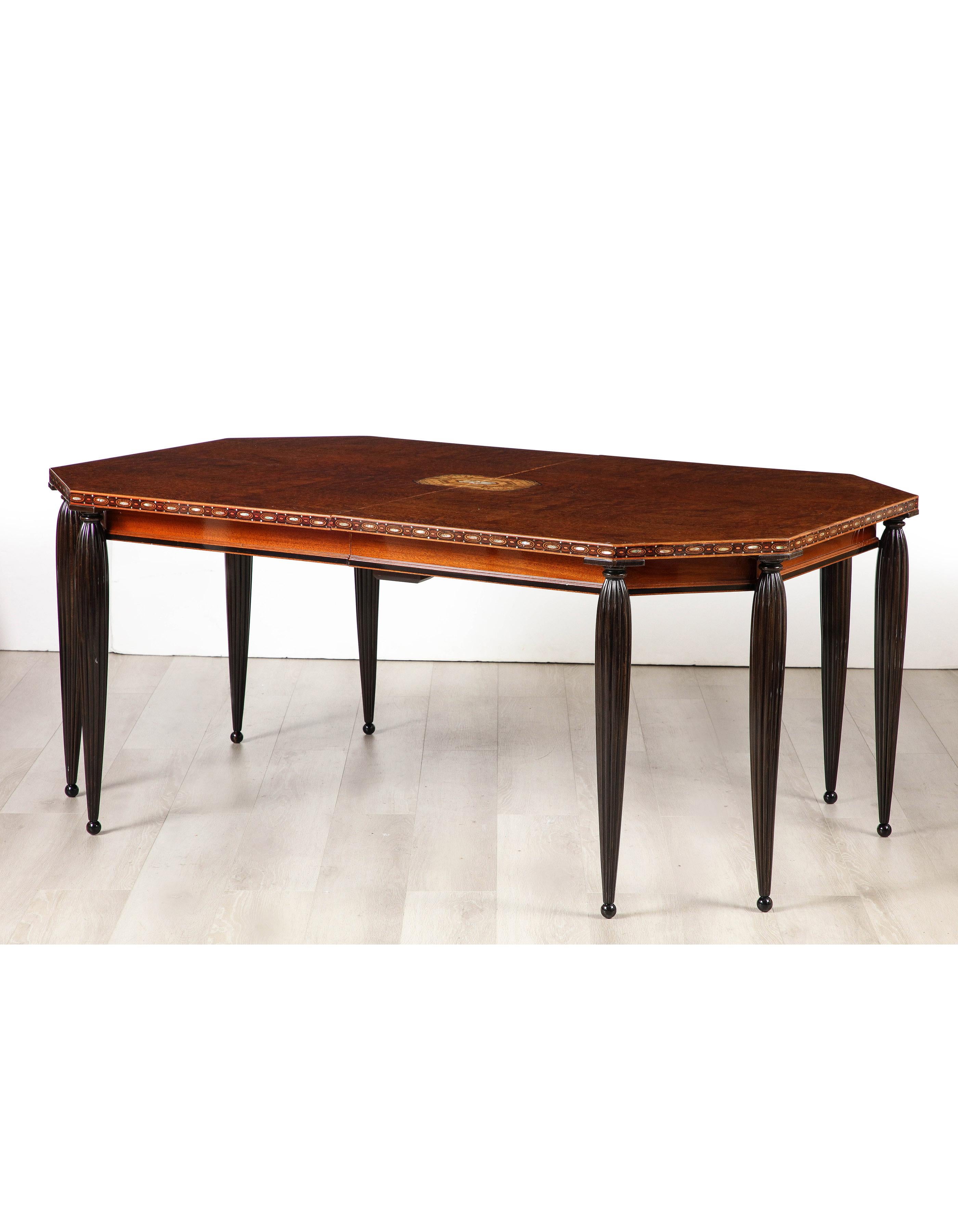 Important and Unique Art Deco Dining Table For Sale 2
