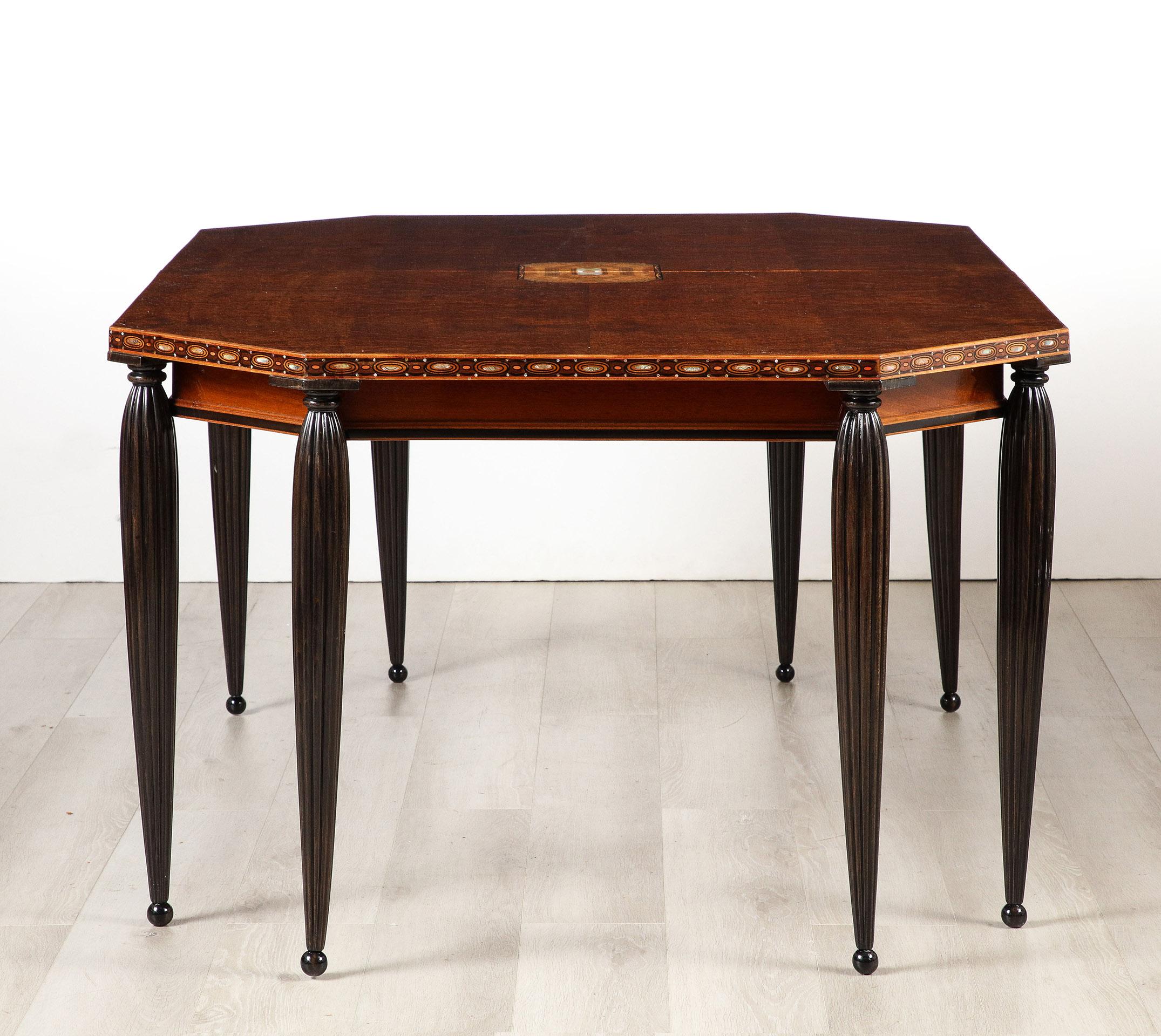 French Important and Unique Art Deco Dining Table For Sale