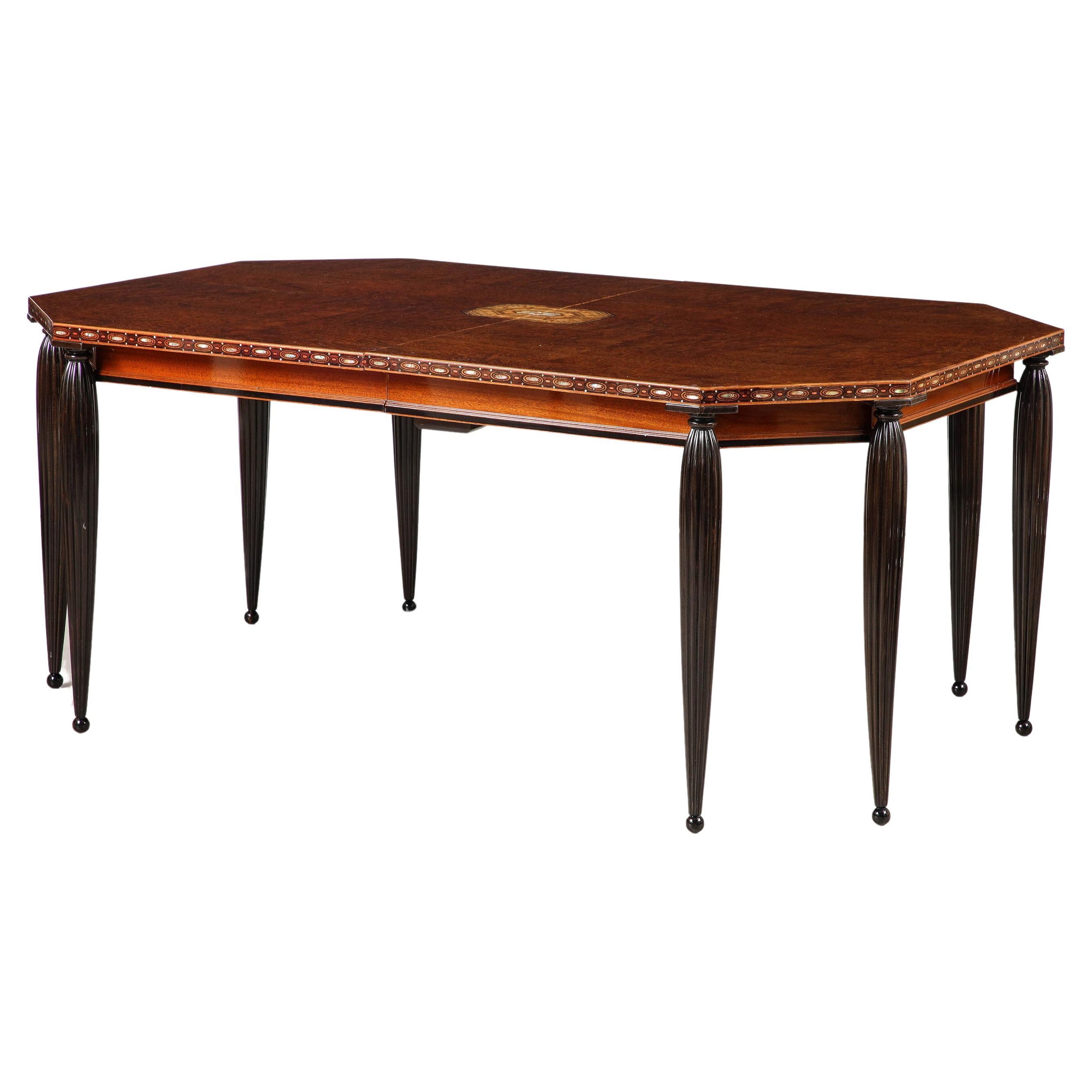 Important and Unique Art Deco Dining Table For Sale