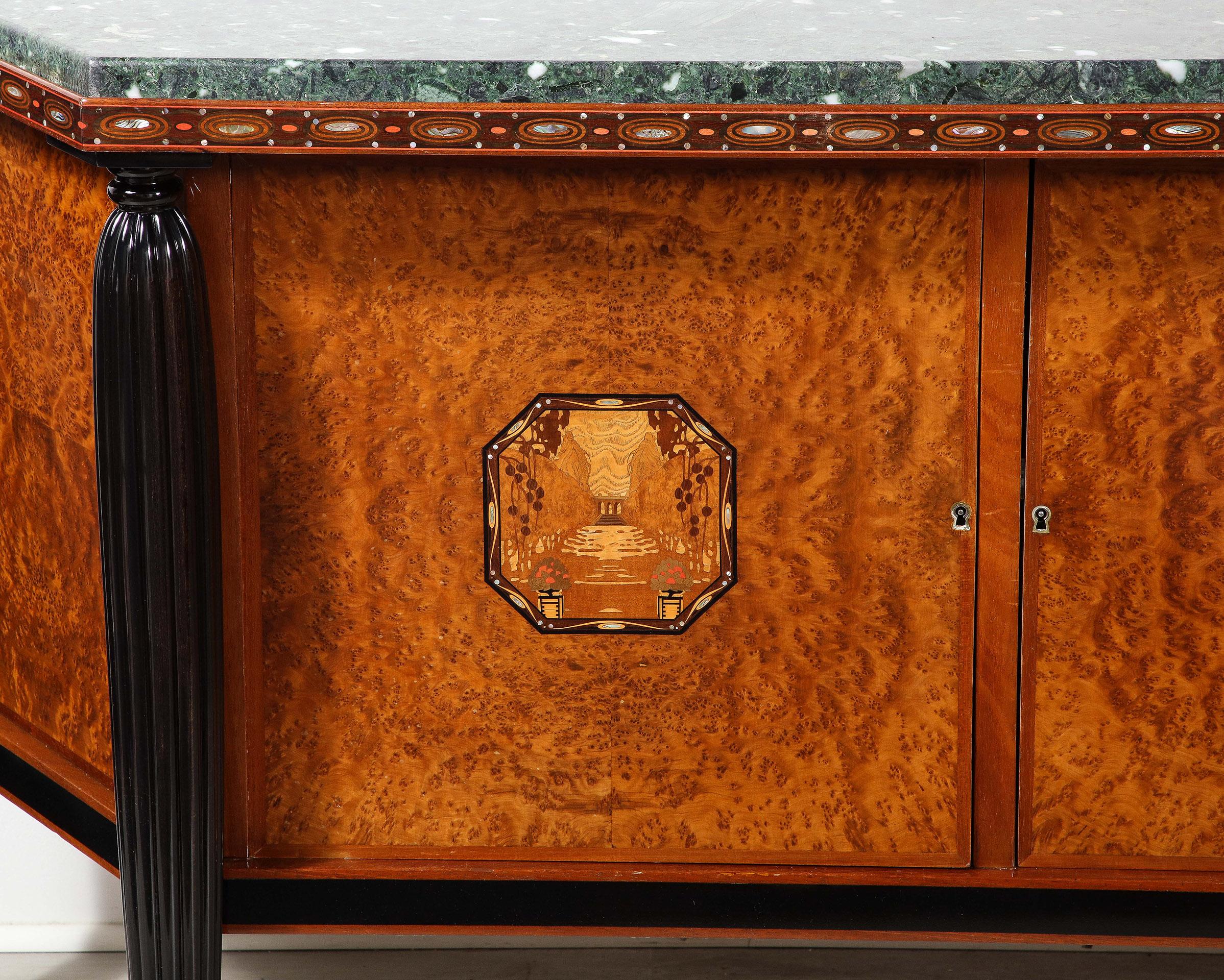 Important and Unique Art Deco Sideboard In Excellent Condition For Sale In New York, NY