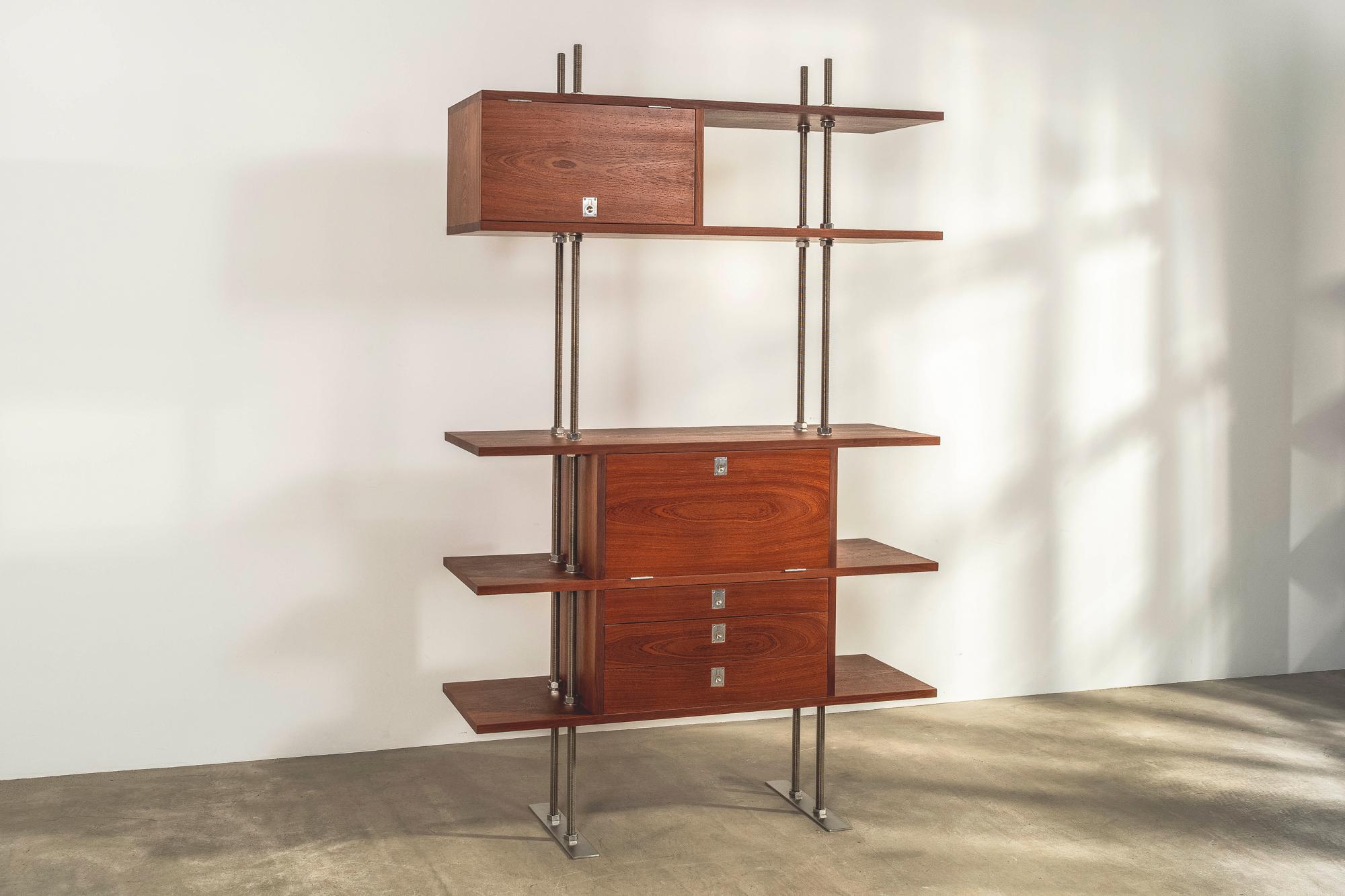 Designed by Lord Snowdon in the 1960s and manufactured in 2011, this one-off cabinet has remarkable provenance. 

The revered British photographer and filmmaker, who married Princess Margaret, the sister of Queen Elizabeth II, was also a talented
