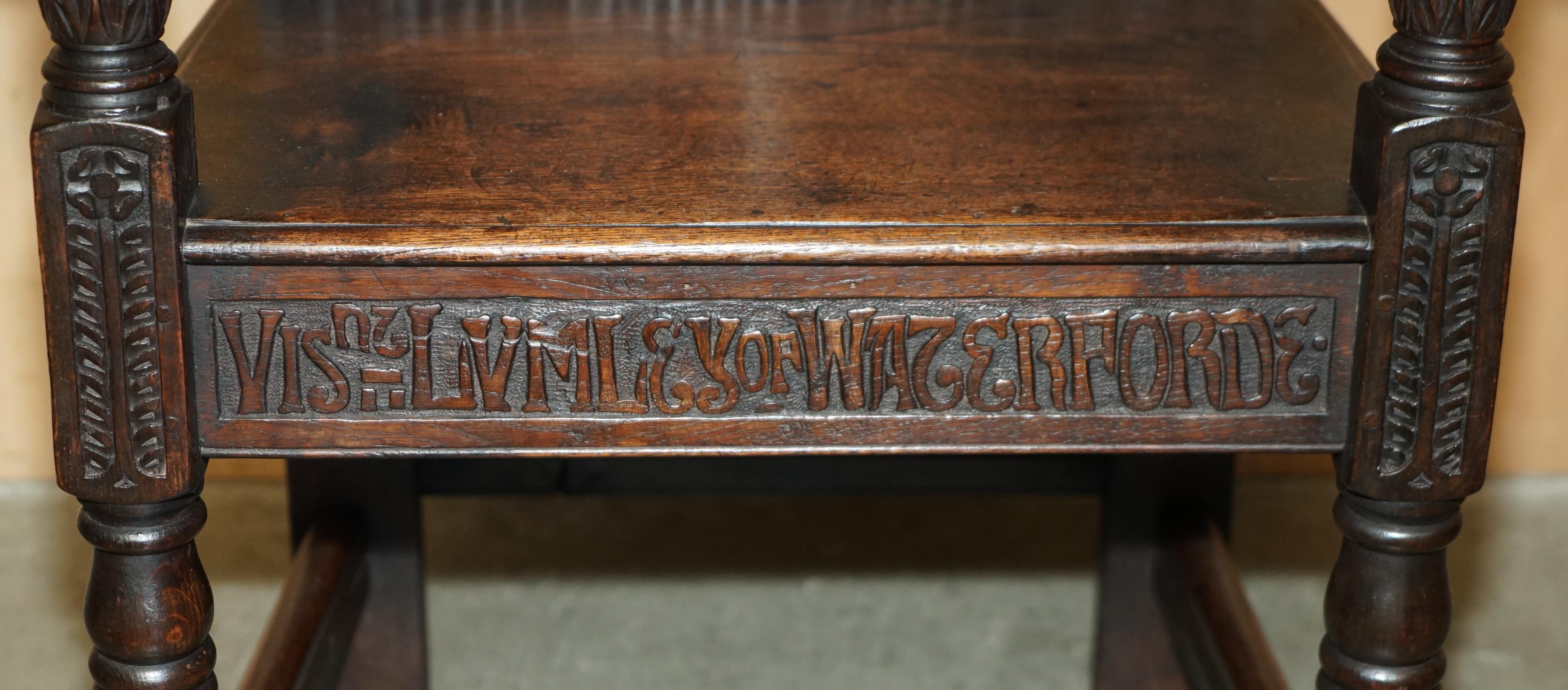IMPORTANT ANTiQUE 1615 DATED HAND CARVED RICHARD THE LIONHEART THRONE ARMCHAIR For Sale 9
