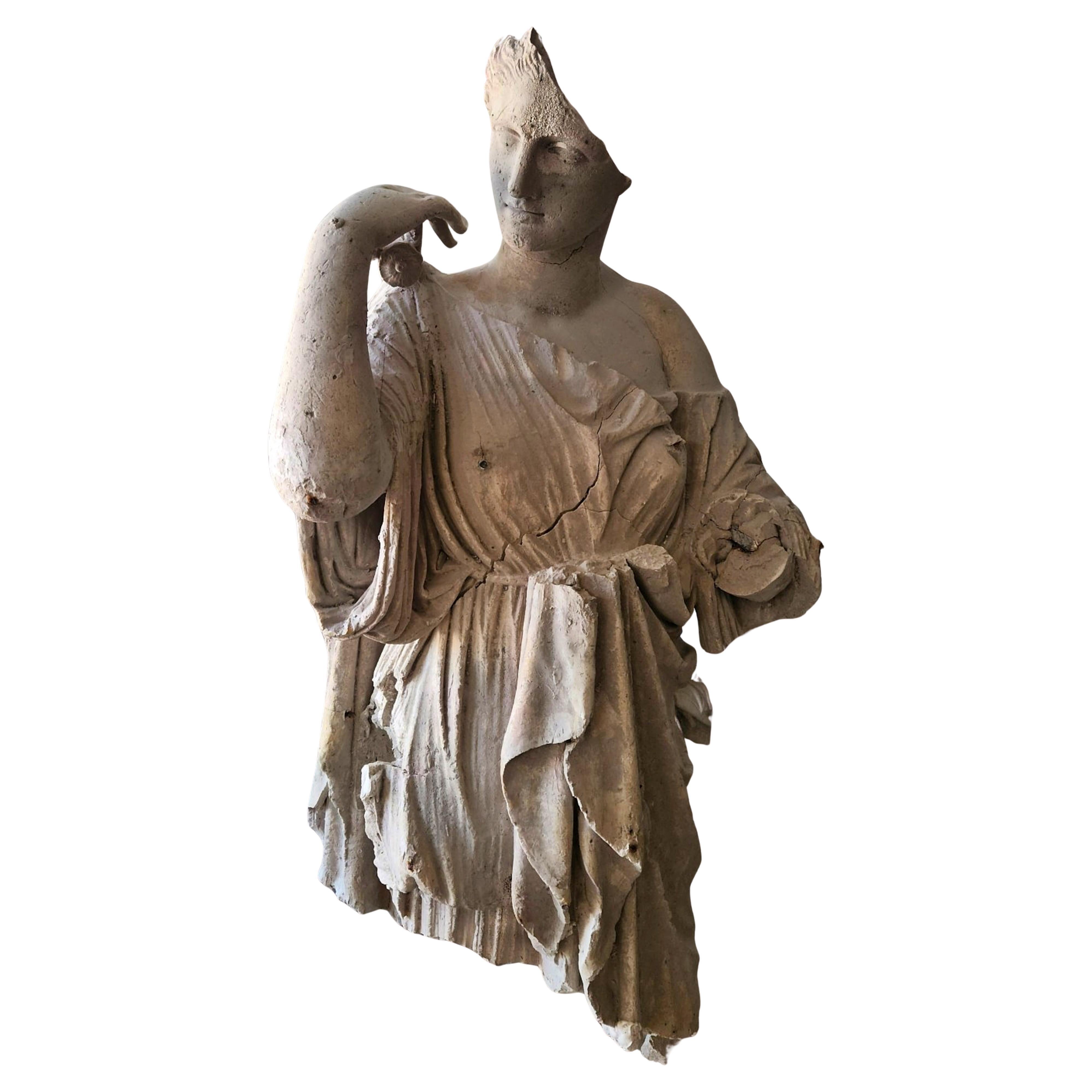 Wichtiges, antikes ANTIQUEs PLASTER DER DIANA OF GABI FROM THE LOUVRE aus dem 19. Jahrhundert