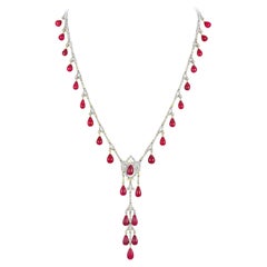 Ruby Drop Necklaces