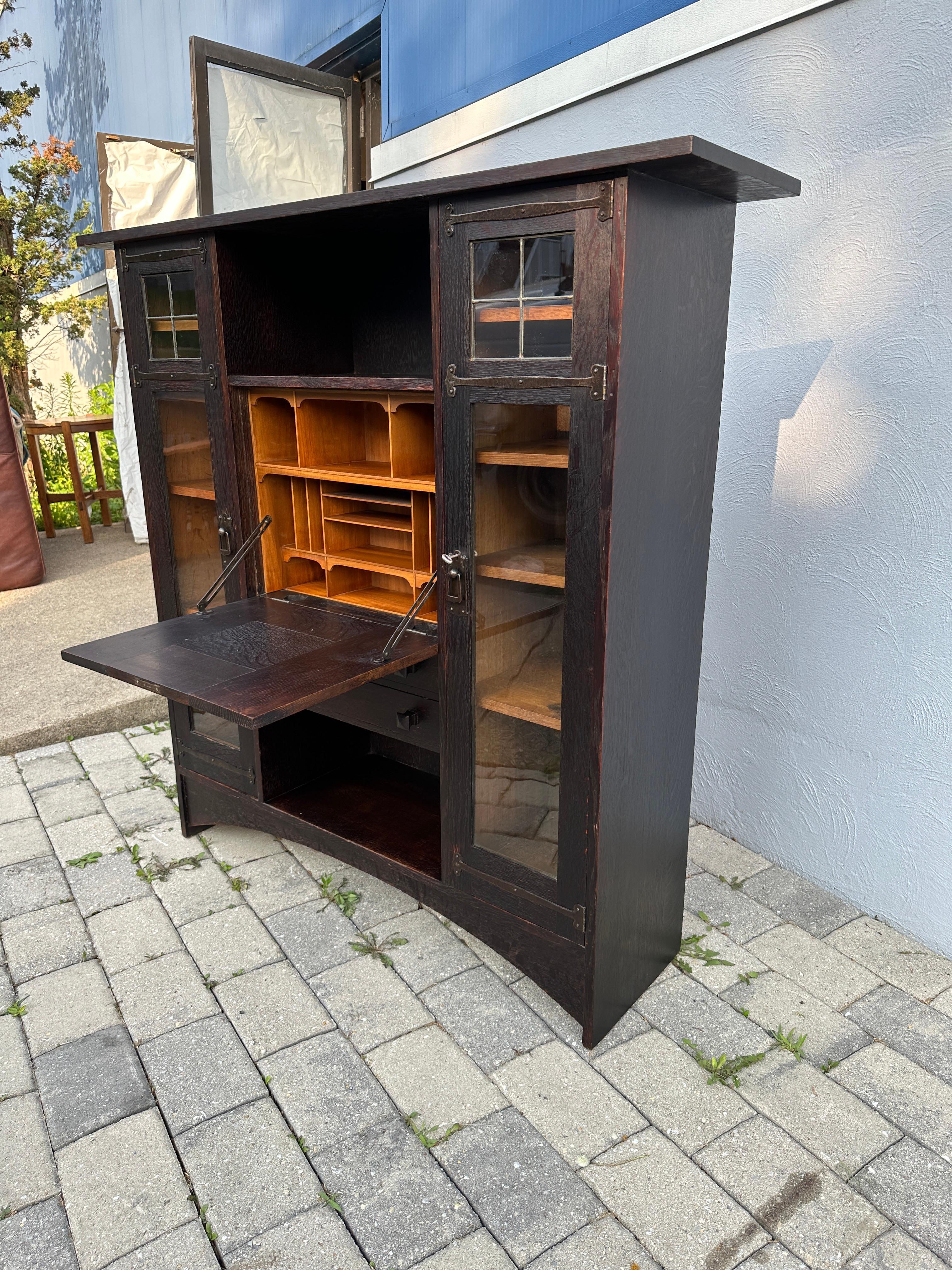 American IMPORTANT Antique Desk/Bookcase by Gustav Stickley -W7794           MUST    SELL For Sale