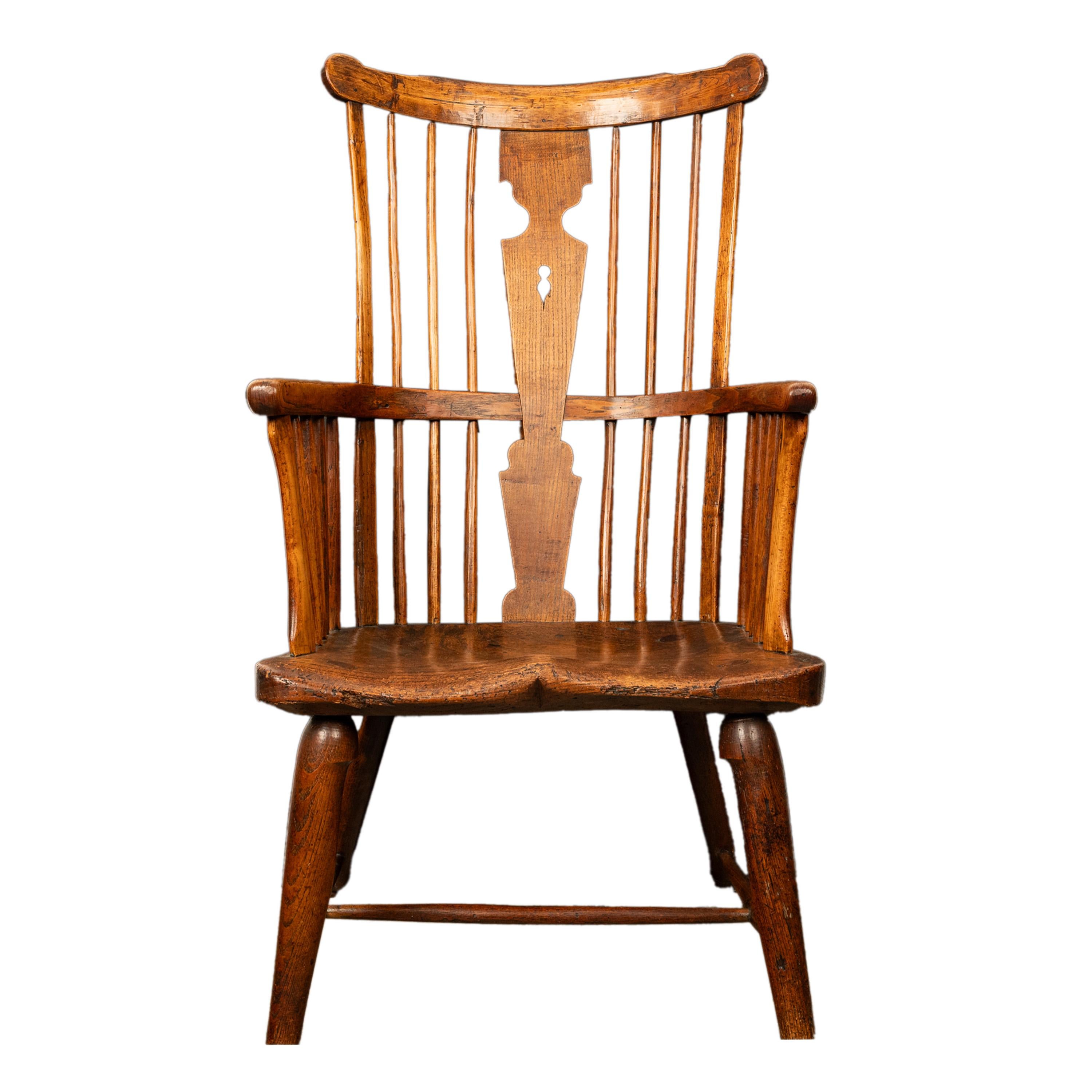 Important Antique Earliest Recorded English Windsor Chair by Kerry Evesham 1793 For Sale 4