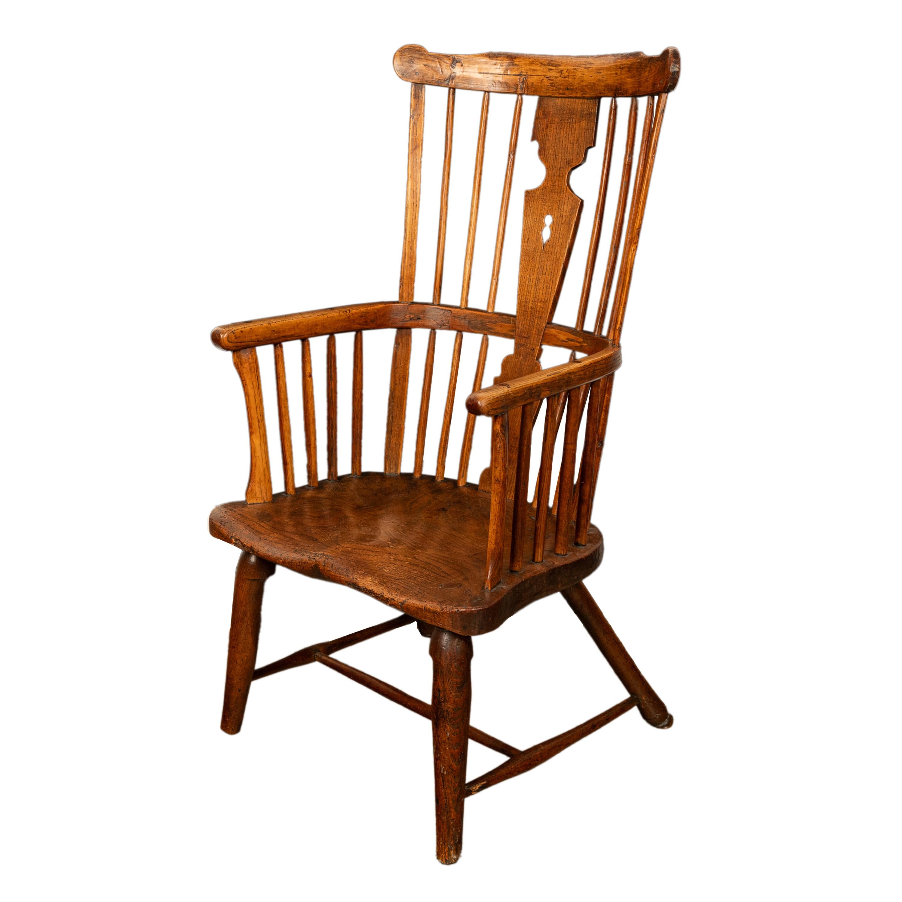 Georgian Important Antique Earliest Recorded English Windsor Chair by Kerry Evesham 1793 For Sale