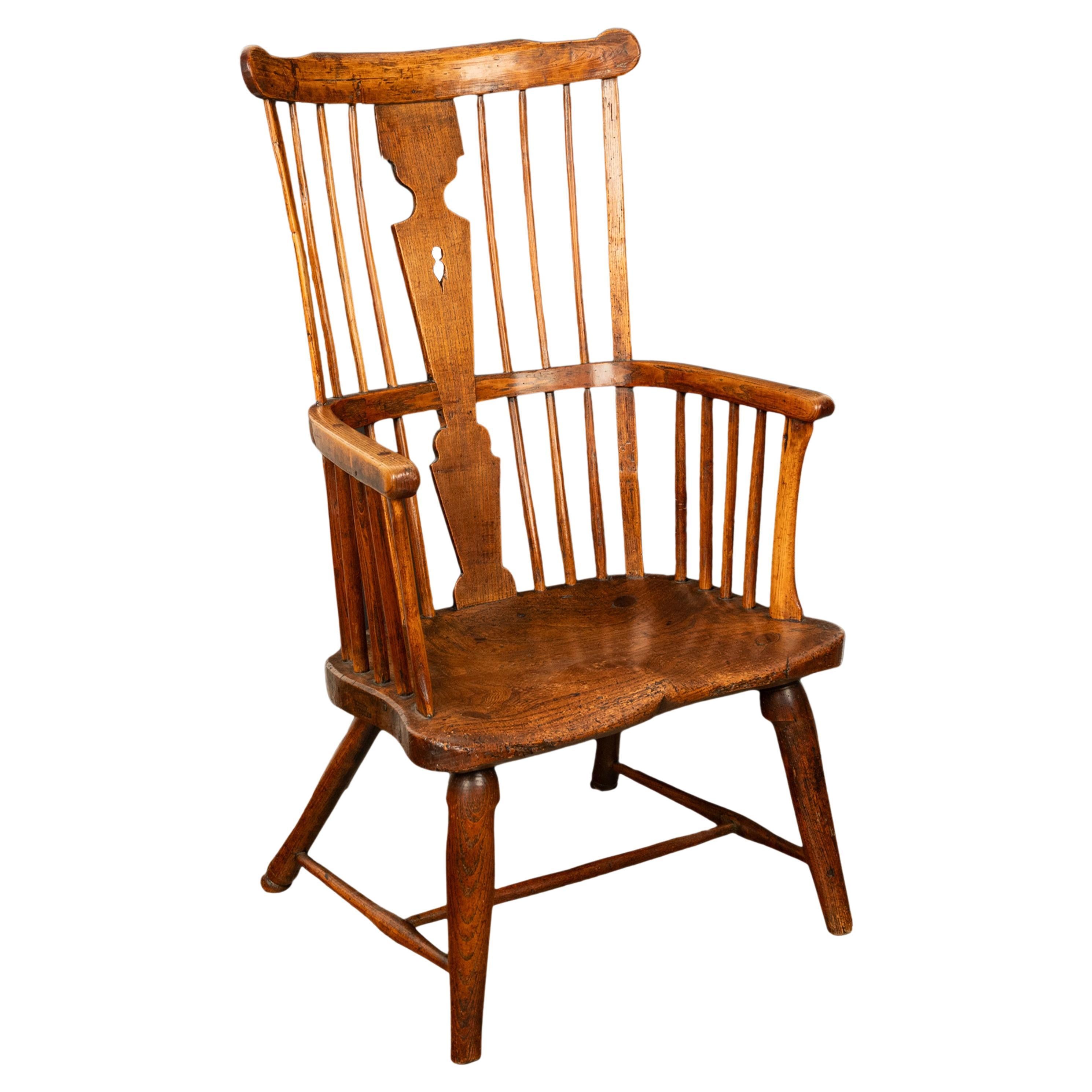 Important Antique Earliest Recorded English Windsor Chair by Kerry Evesham 1793 For Sale