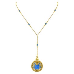 Important Antique Enamel Locket Necklace