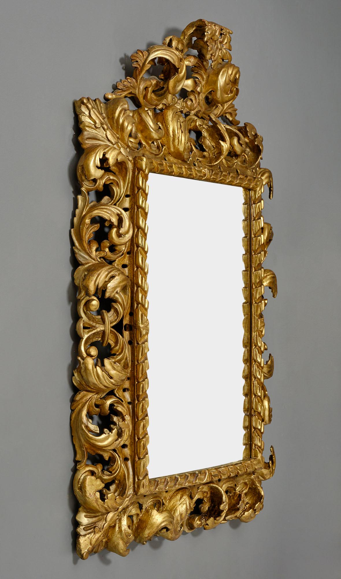Important Antique Italian Baroque Mirror For Sale 3