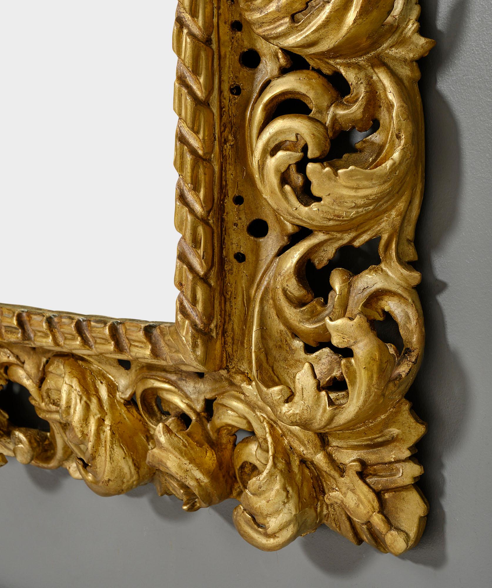 Important Antique Italian Baroque Mirror For Sale 4