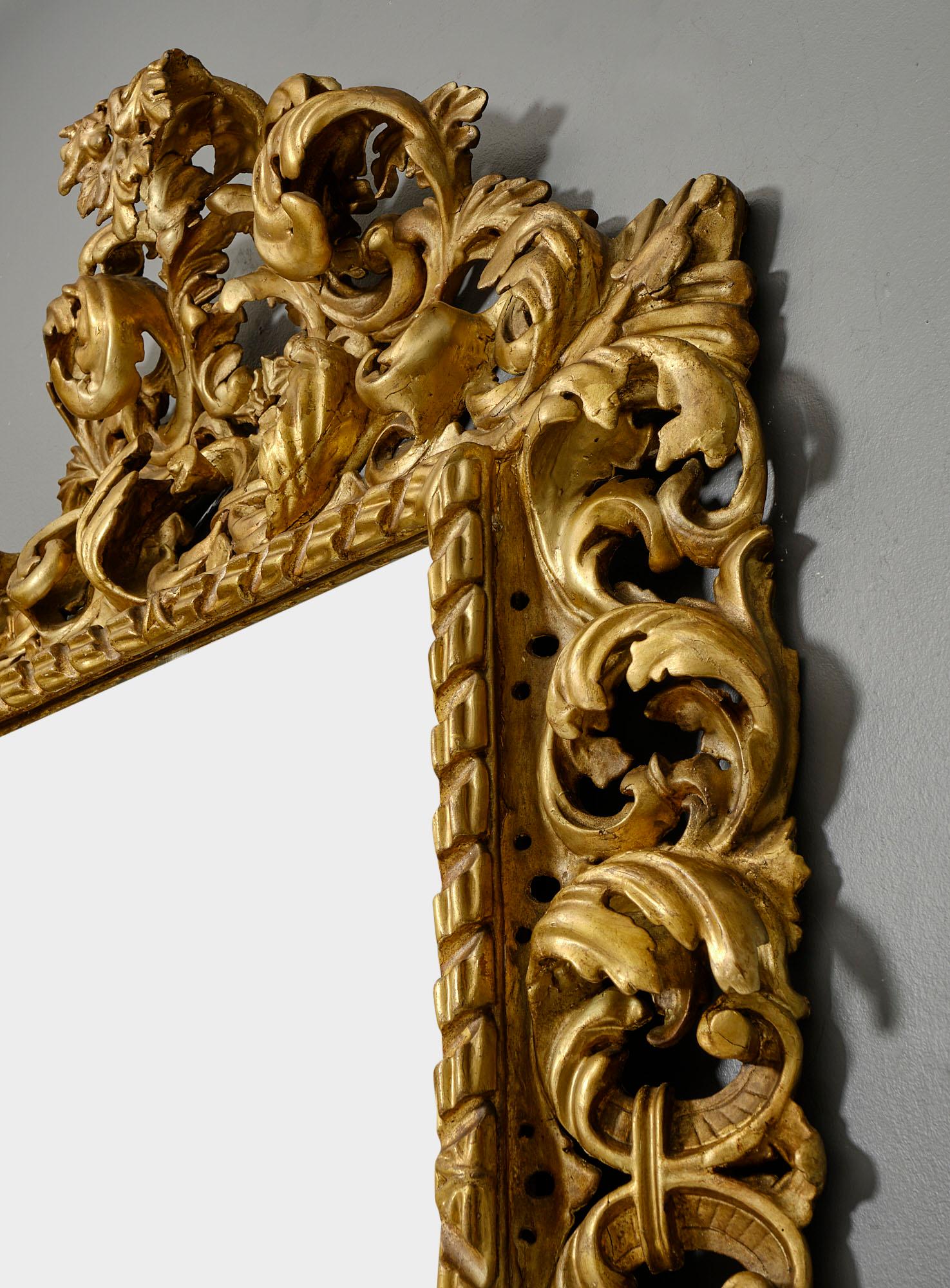 Important Antique Italian Baroque Mirror For Sale 5