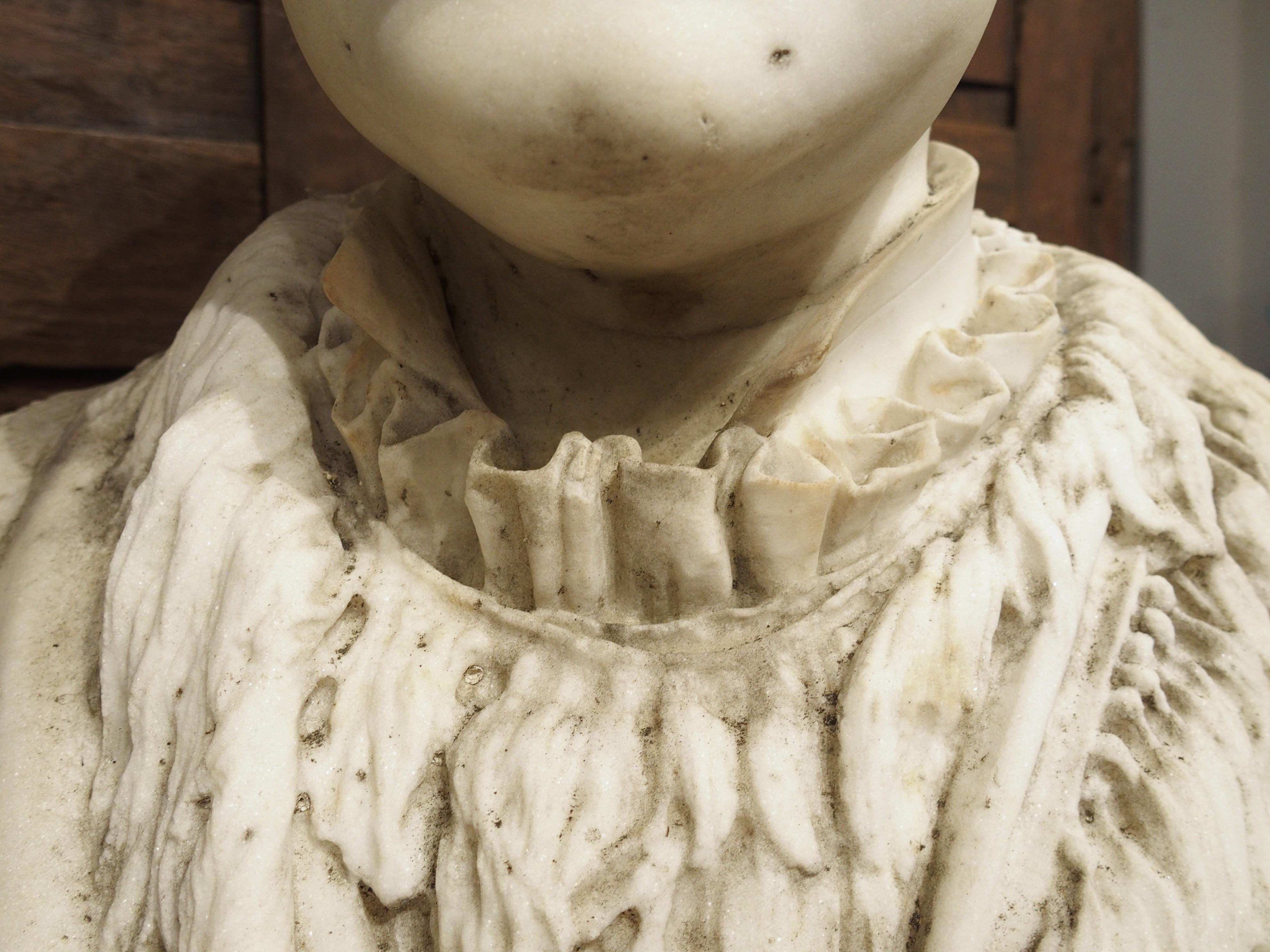 XIX secolo Importante antico busto di donna in marmo scolpito di Giovanni Dupré, 1877 in vendita