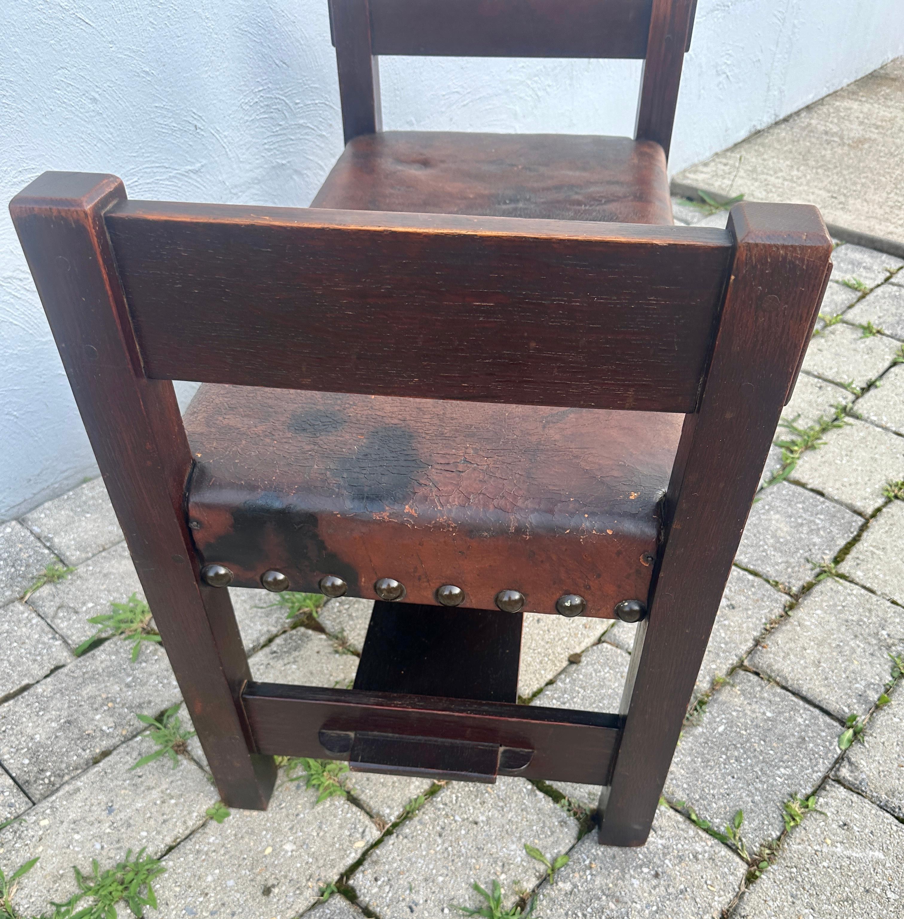 Important Antique Rare Gustav Stickley Window Seat - from year 1900 - W8359 For Sale 5