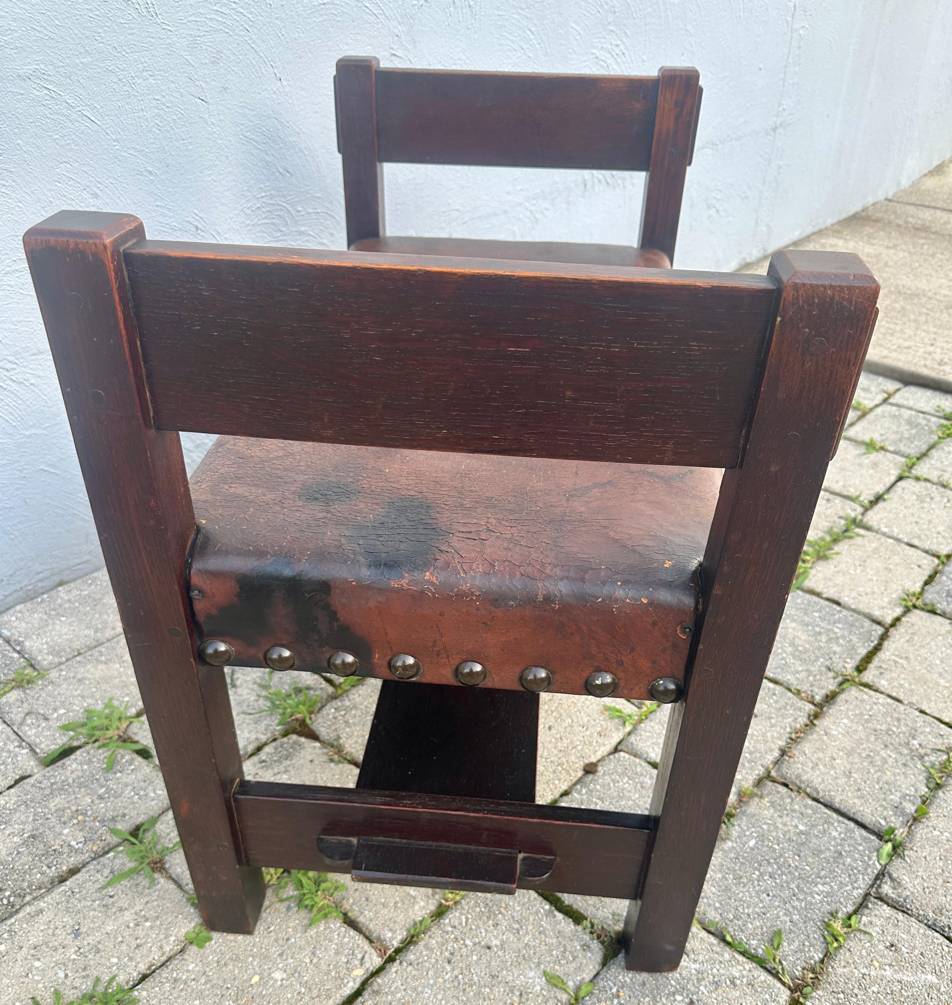 Important Antique Rare Gustav Stickley Window Seat - from year 1900 - W8359 For Sale 6
