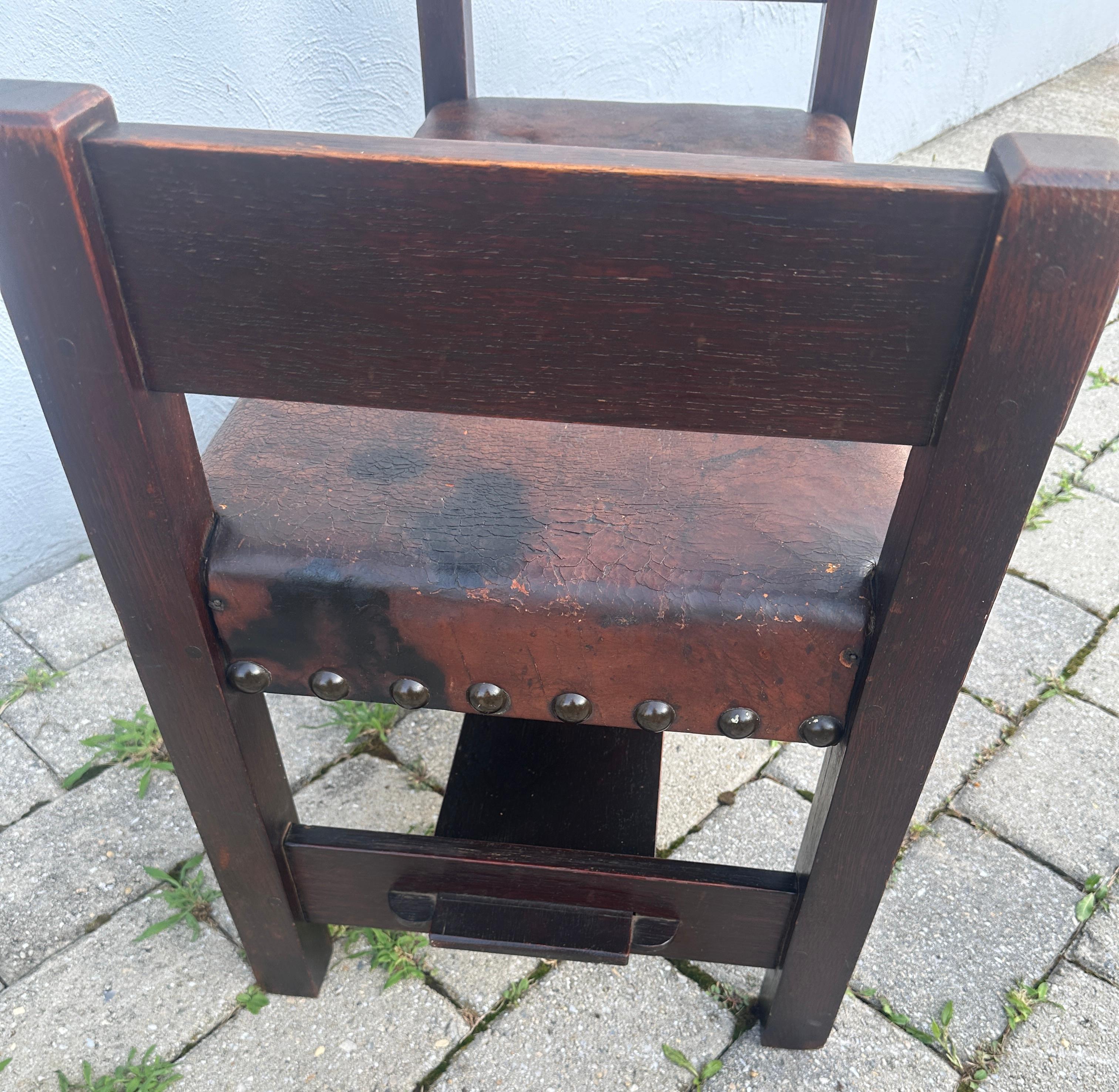 Important Antique Rare Gustav Stickley Window Seat - from year 1900 - W8359 For Sale 8