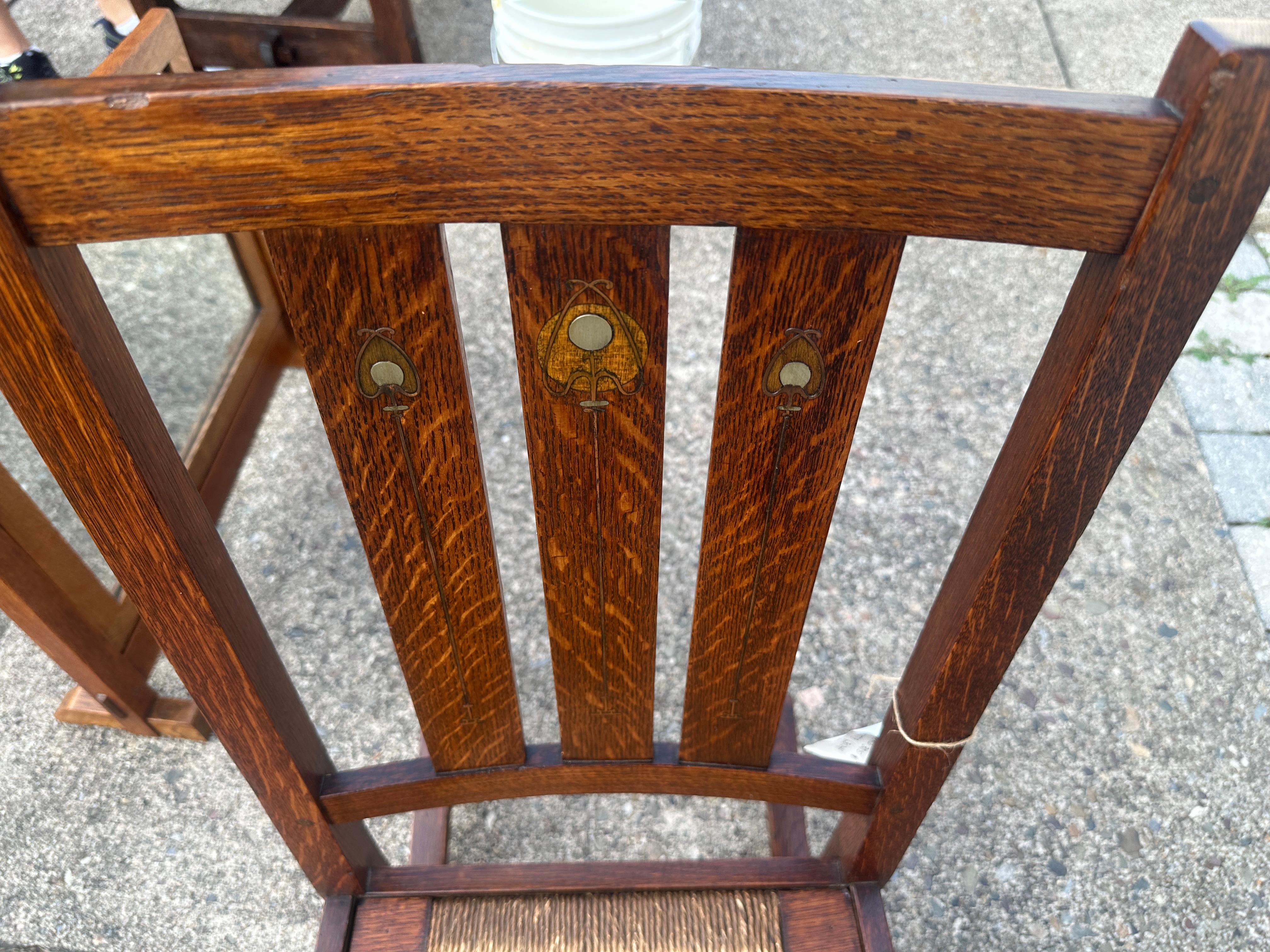 Important Antique Rare Gustav Stickley Window Seat - from year 1900 - W8359 In Good Condition For Sale In Shamokin Dam, PA