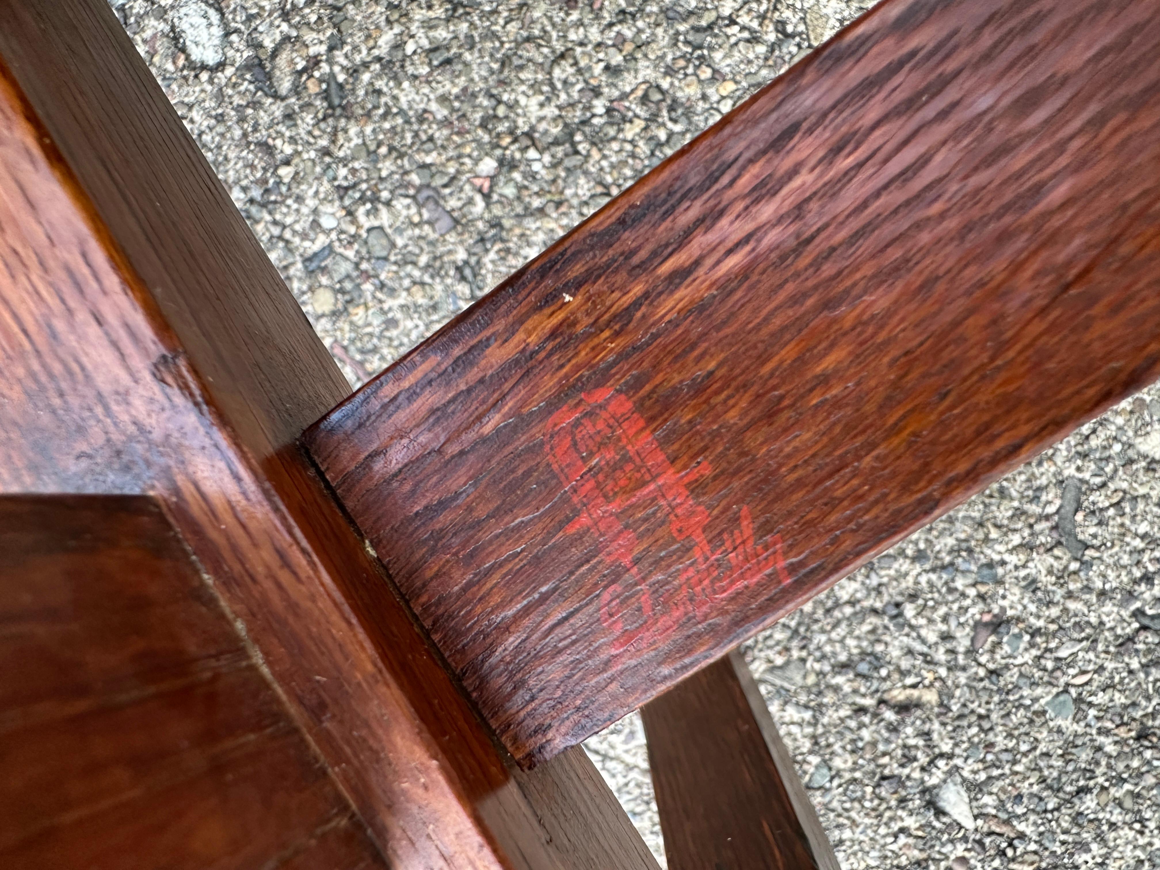 Early 20th Century Important Antique Rare Gustav Stickley Window Seat - from year 1900 - W8359 For Sale