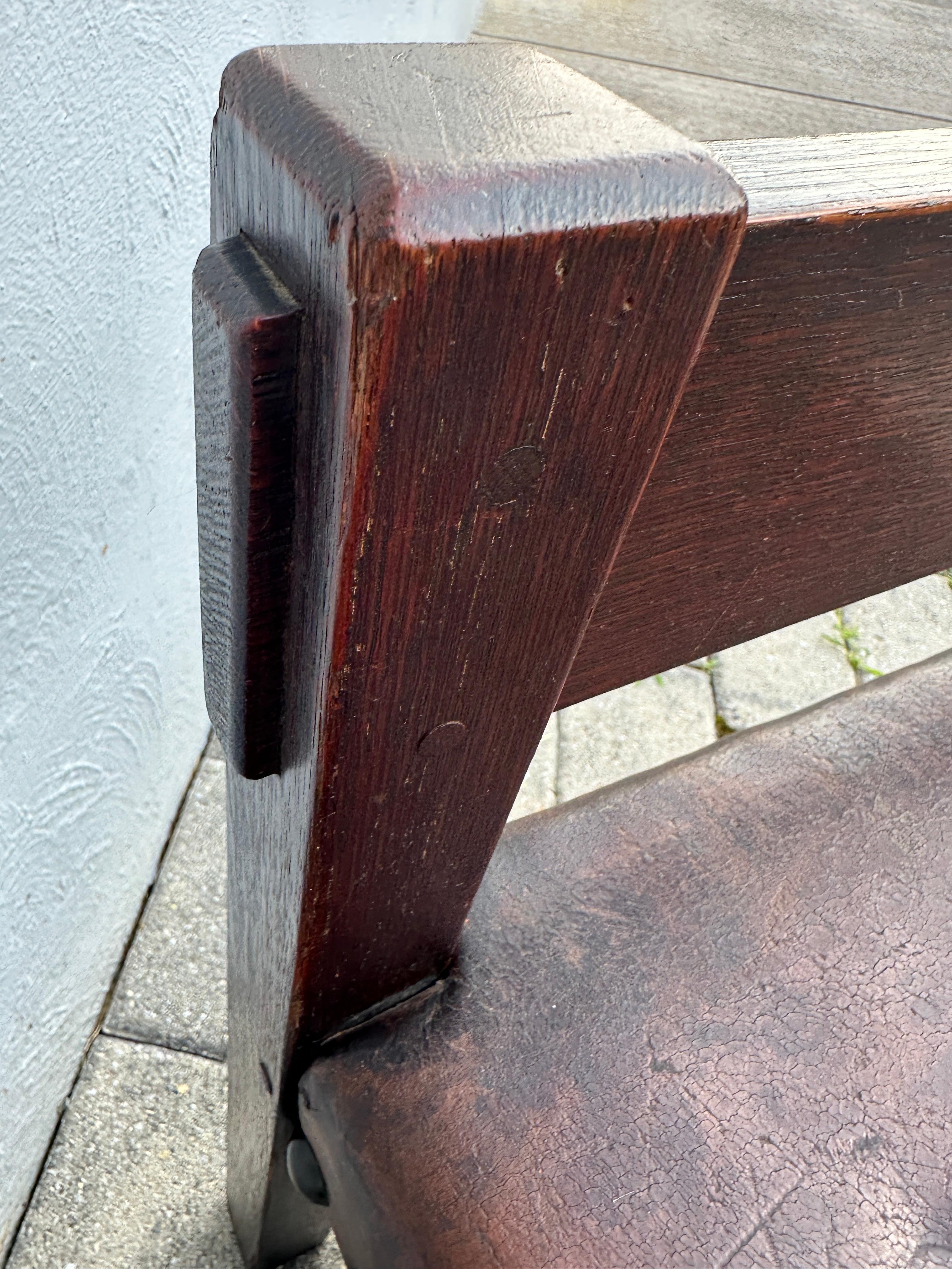 Important Antique Rare Gustav Stickley Window Seat - from year 1900 - W8359 For Sale 2