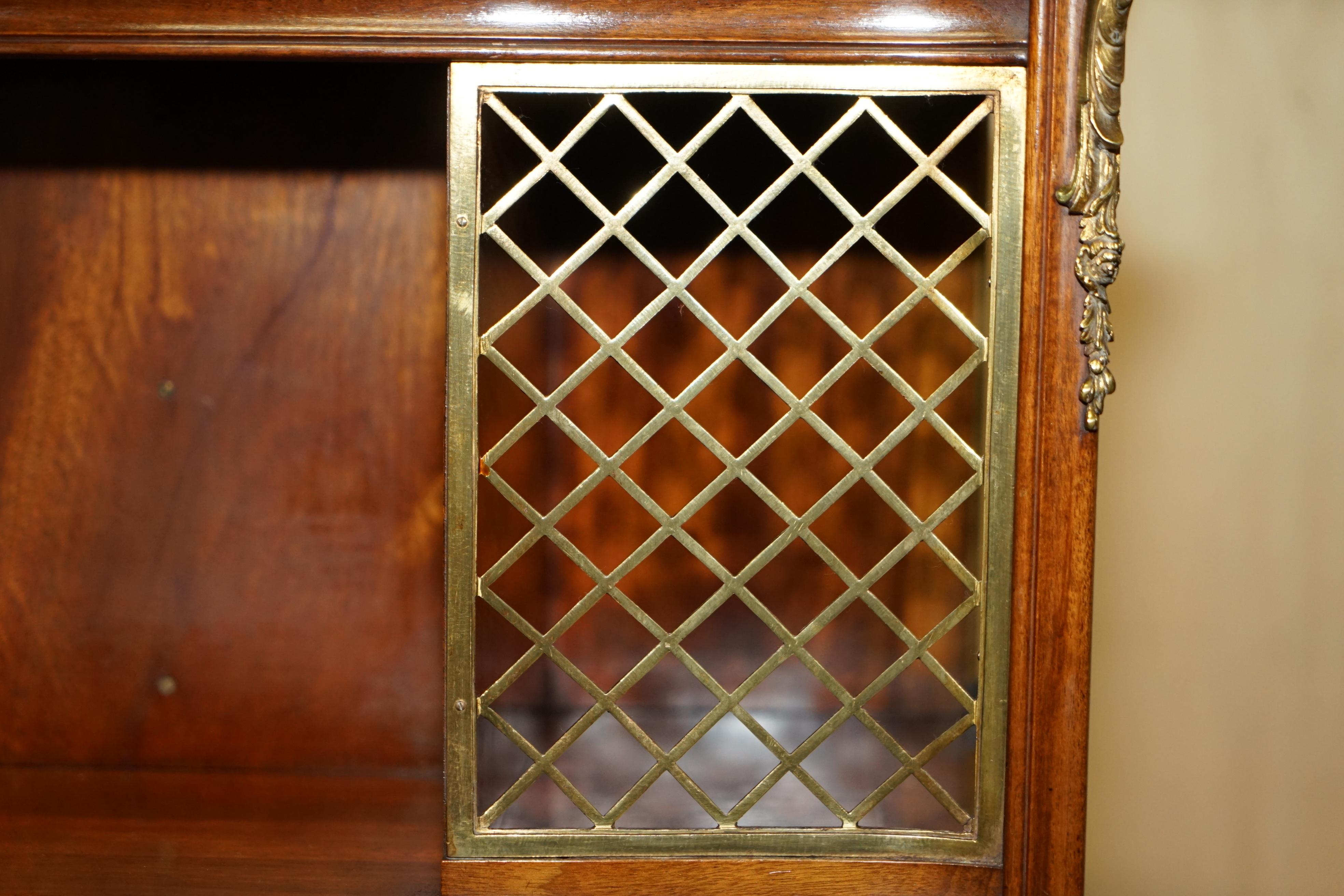 Important Antique Regency circa 1810 Brass & Walnut Revolving Bookcase Table 2