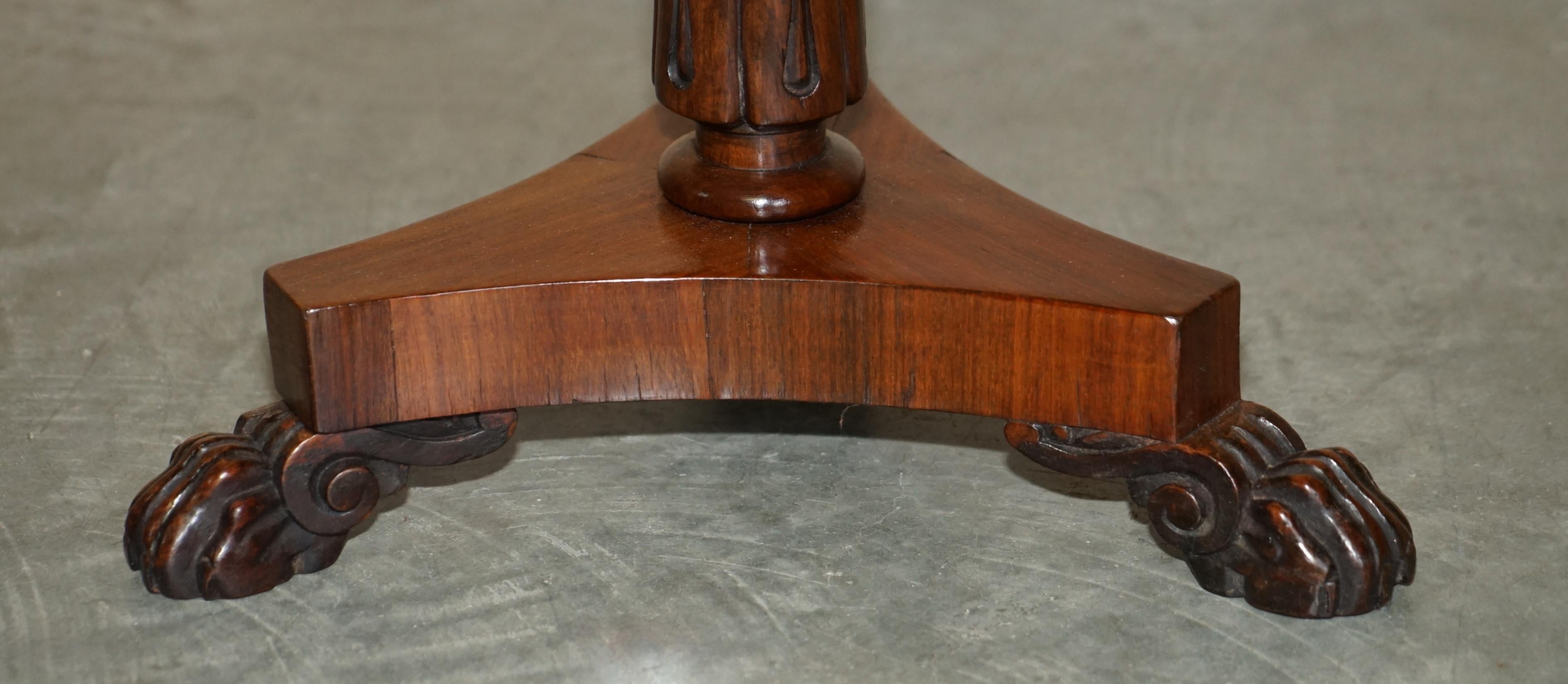 Important Antique Restored William IV 1830 Occasional Side End Wine Lamp Table For Sale 7