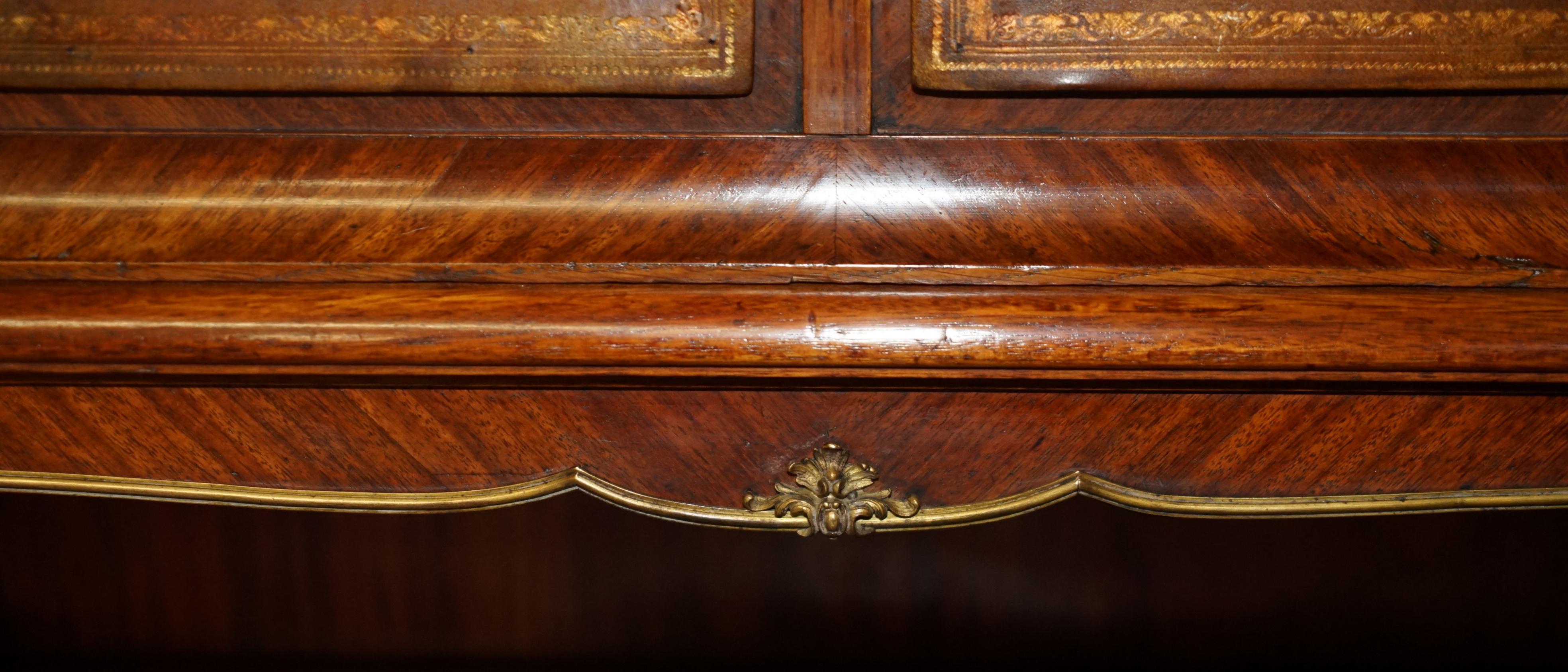 IMPORTANT ANTIQUE STAMPED VICTOR RAULIN CARTONNIER CABINET BOOKCASE & DRAWERs For Sale 4