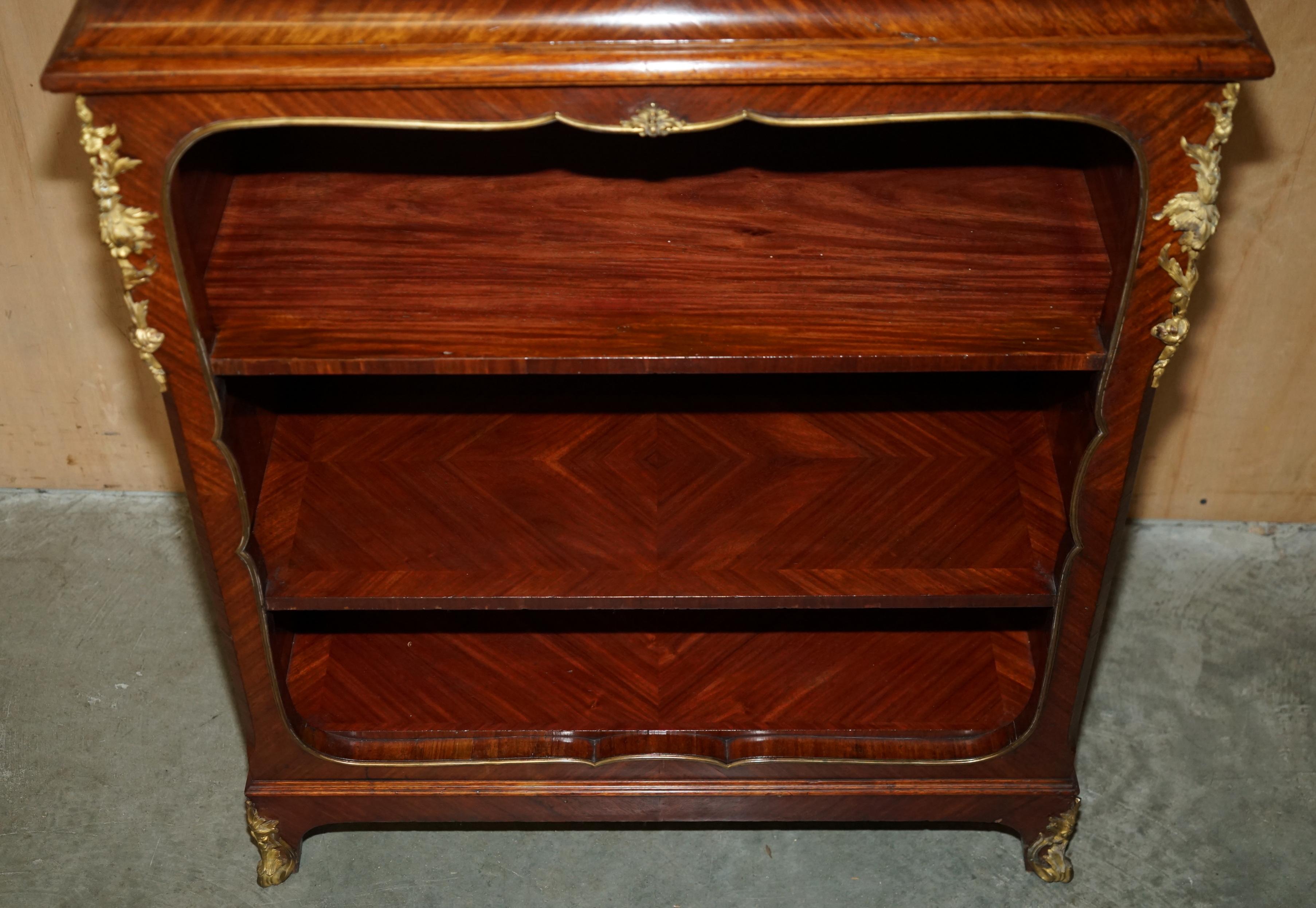 IMPORTANT ANTIQUE STAMPED VICTOR RAULIN CARTONNIER CABINET BOOKCASE & DRAWERs For Sale 5