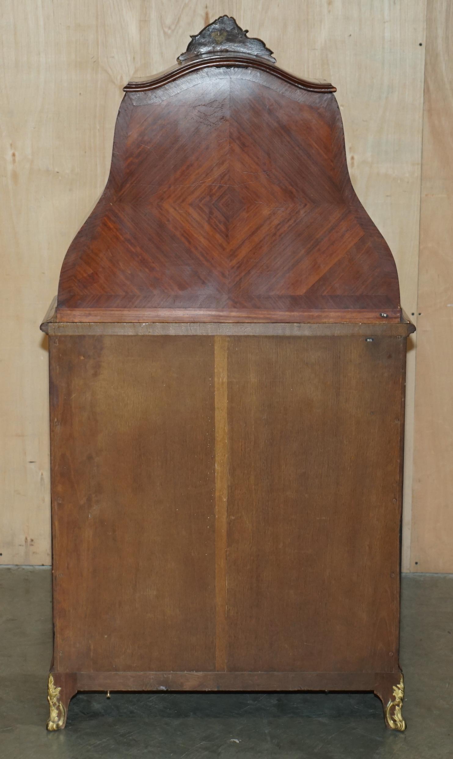 IMPORTANT ANTIQUE STAMPED VICTOR RAULIN CARTONNIER CABINET BOOKCASE & DRAWERs For Sale 7