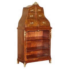 IMPORTANT ANTIQUE STAMPED VICTOR RAULIN CARTONNIER CABINET BOOKCASE & DRAWERs