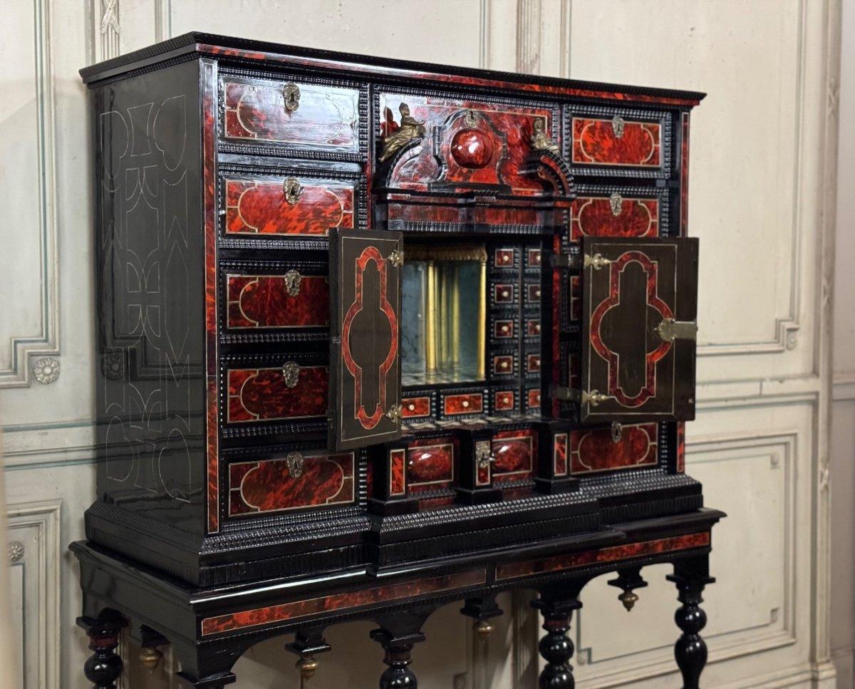 18th Century and Earlier Important Antwerp Cabinet In Tortoiseshell, Ebony And Bronze, 17th Century For Sale