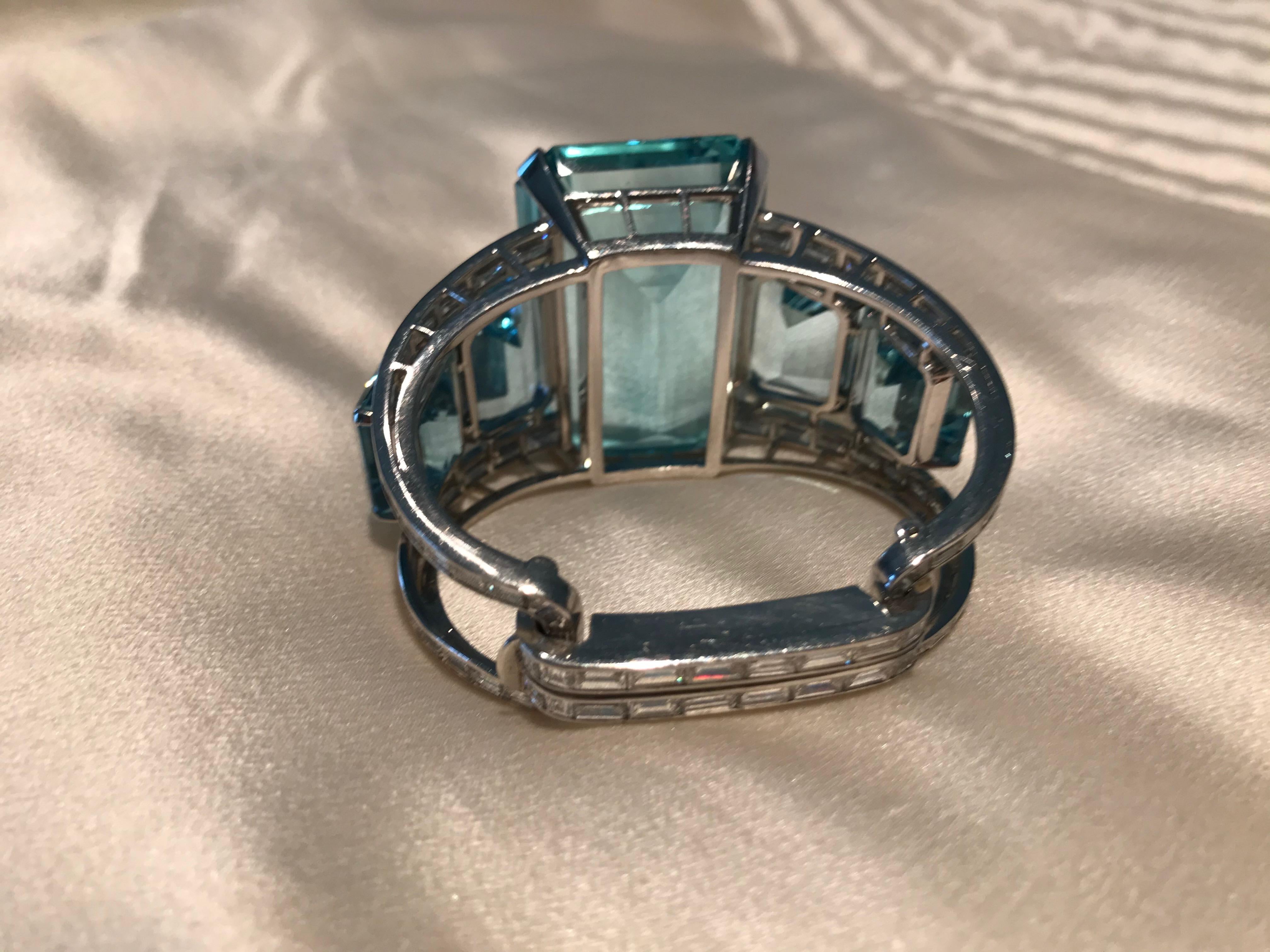 aquamarine cuff bracelet