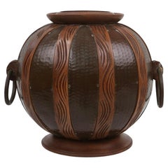 Importante jarrón bola Art Déco de Gustave Surrurier-Bovy, Bélgica ca. 1920