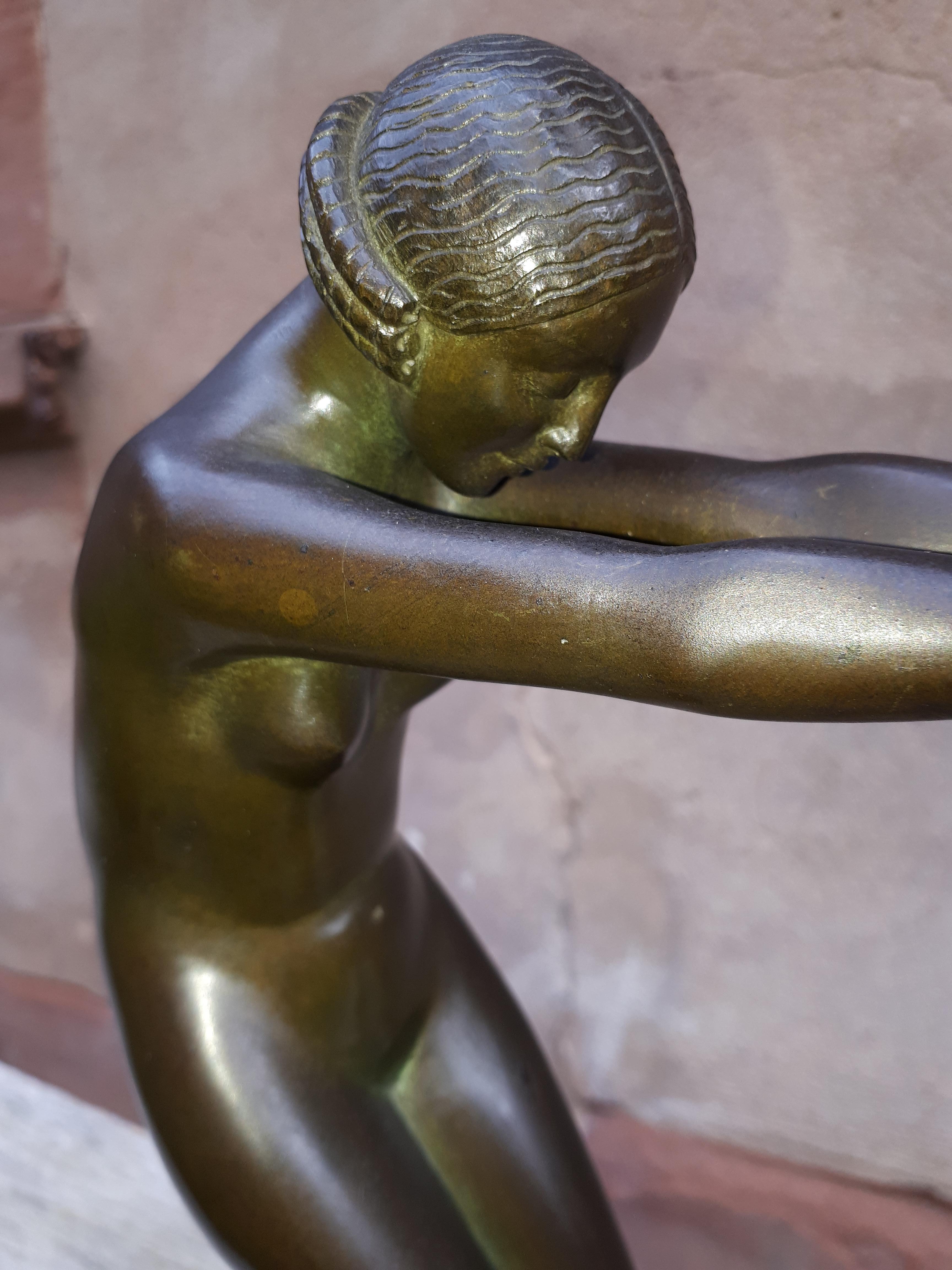 Importante sculpture Art Déco en bronze, de Claire Jeanne Roberte Colinet en vente 5