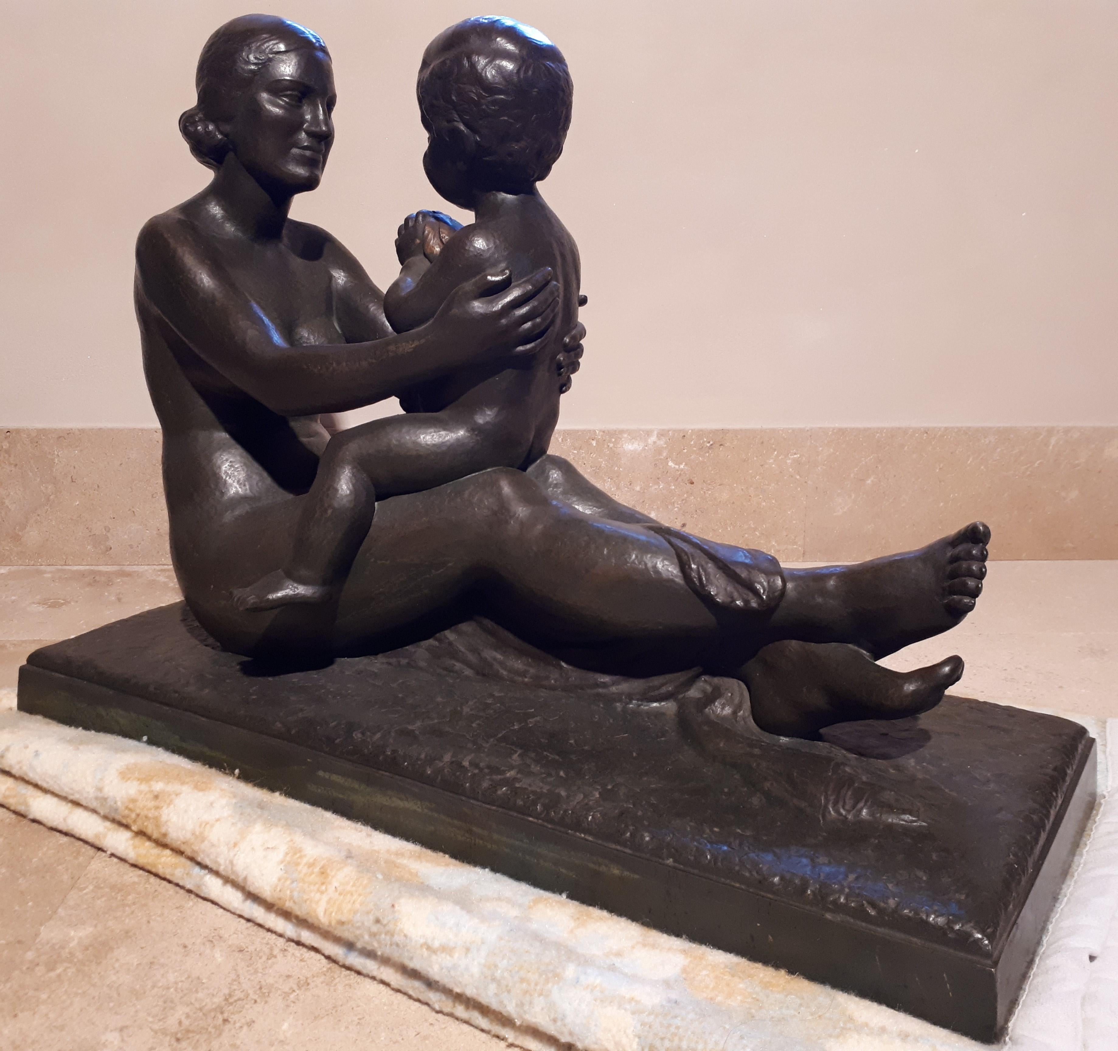 Important Art Deco Bronze Sculpture, By Lucien Gibert 4