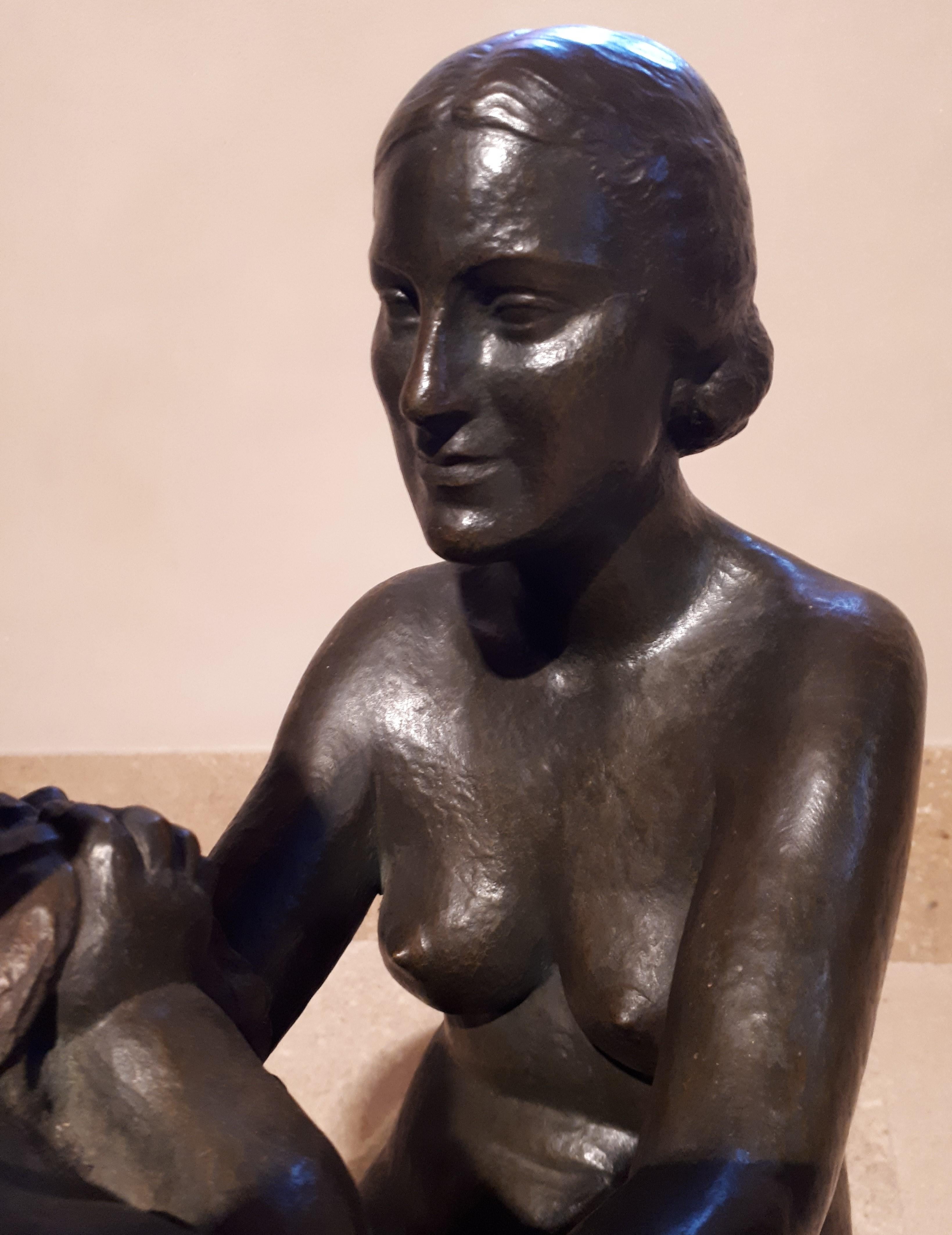 Important Art Deco Bronze Sculpture, By Lucien Gibert 8