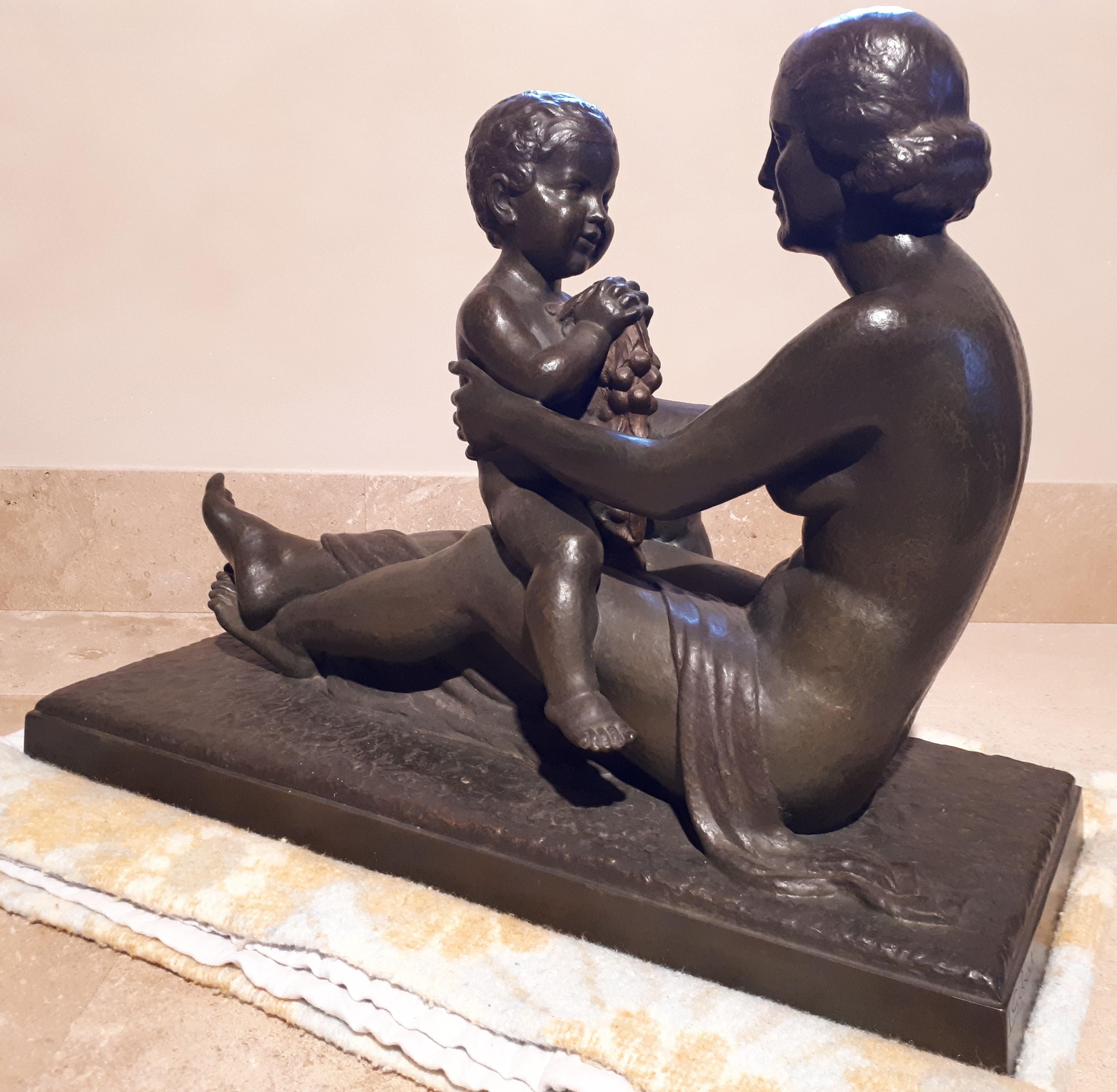 Important Art Deco Bronze Sculpture, By Lucien Gibert In Good Condition In Saverne, Grand Est