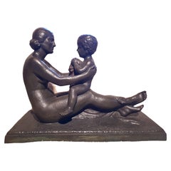 Bronzeskulptur im Art déco-Stil, von Lucien Gibert