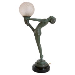 Important Art Deco Clarté Sculpture Lamp Lueur Lumineuse de Max Le Verrier