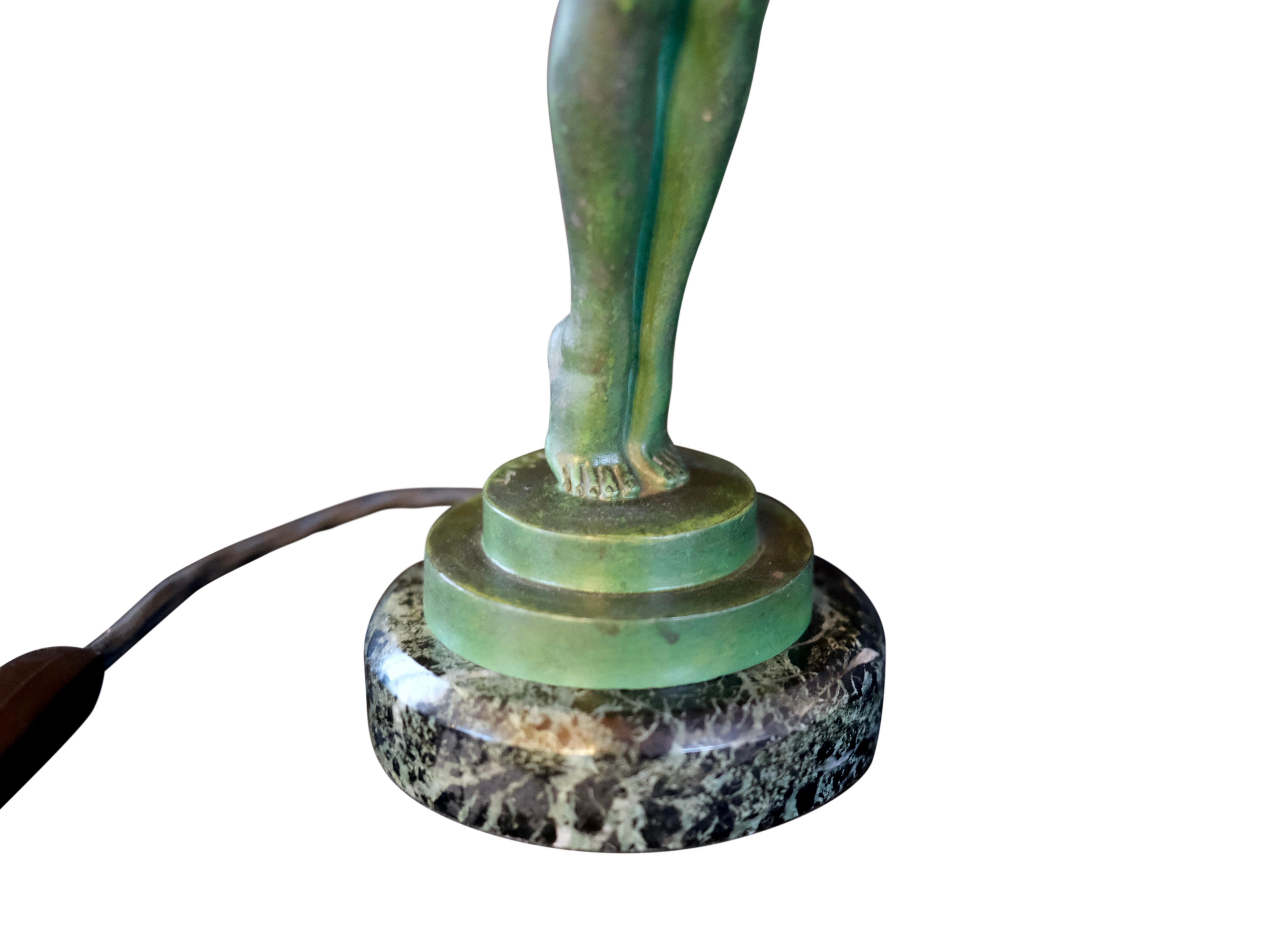 Importante lampe Art Deco Clarté Sculpture Lueur de l'Art Deco Max Le Verrier 6